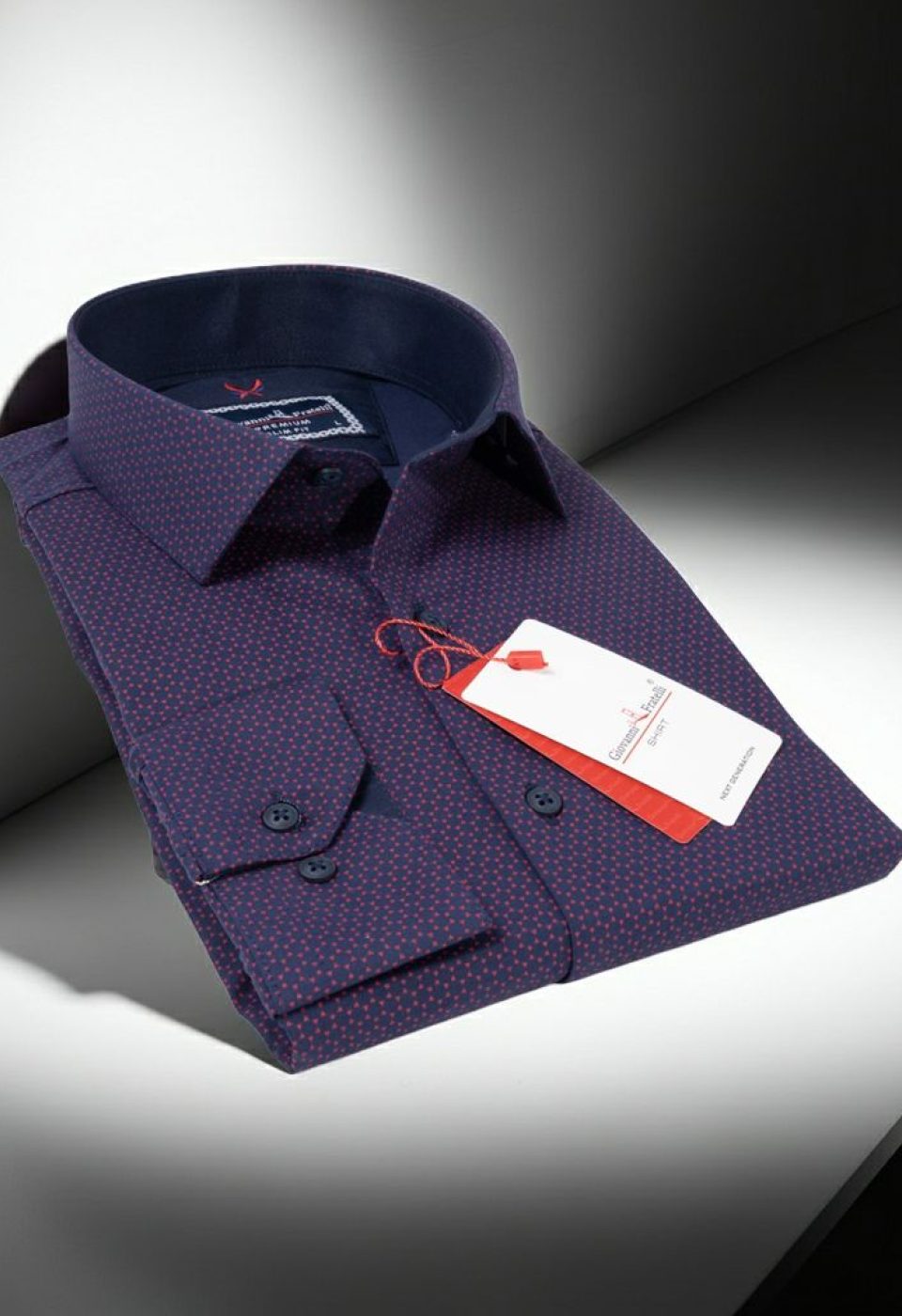 Slim Fit Uzun Kol Desenli Erkek Gömlek 3GMK311684008