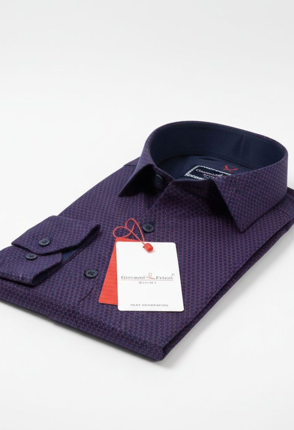 Slim Fit Uzun Kol Desenli Erkek Gömlek 3GMK311684008 - Giovanni Fratelli