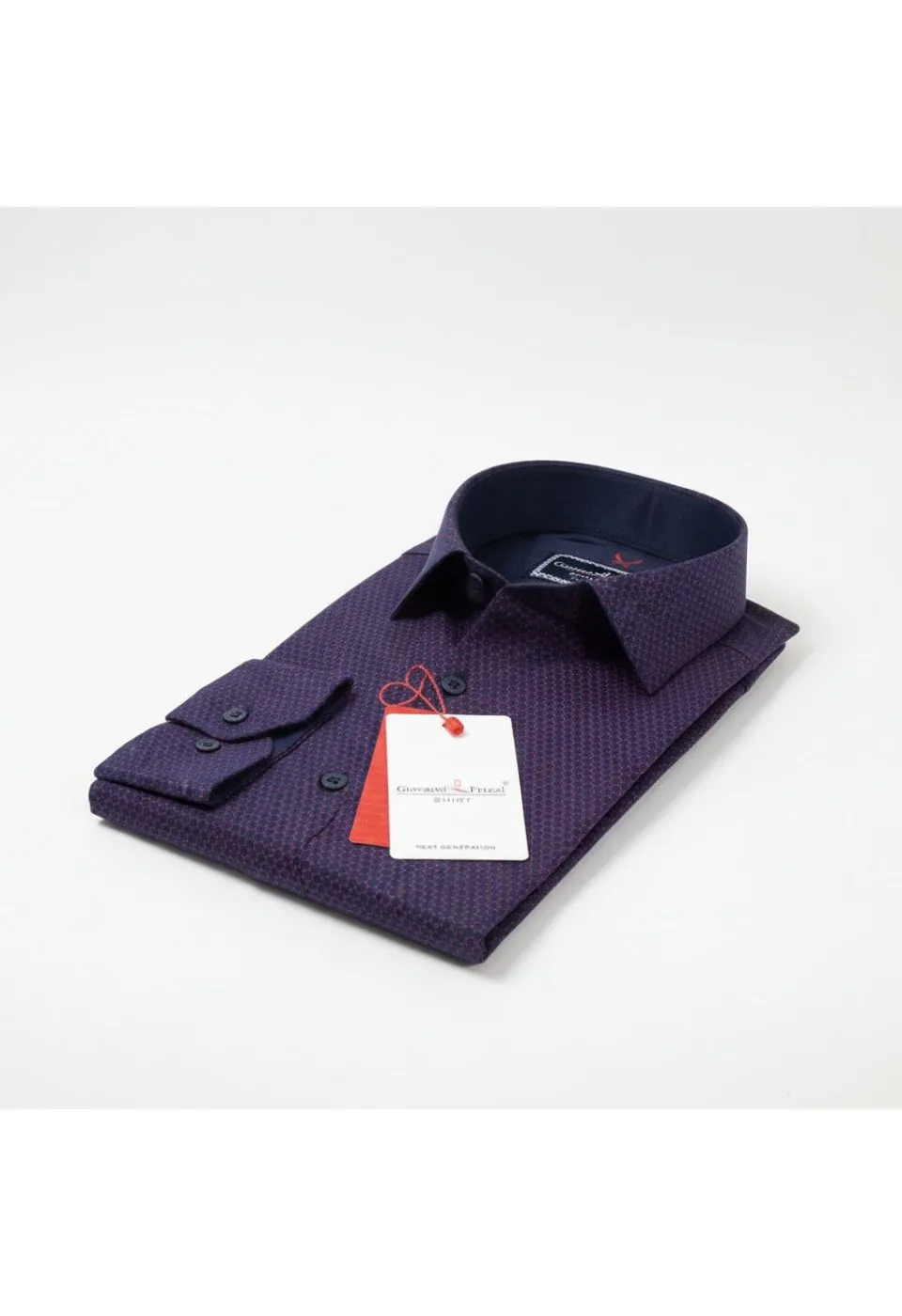 Slim Fit Uzun Kol Desenli Erkek Gömlek 3GMK311684008 - Giovanni Fratelli