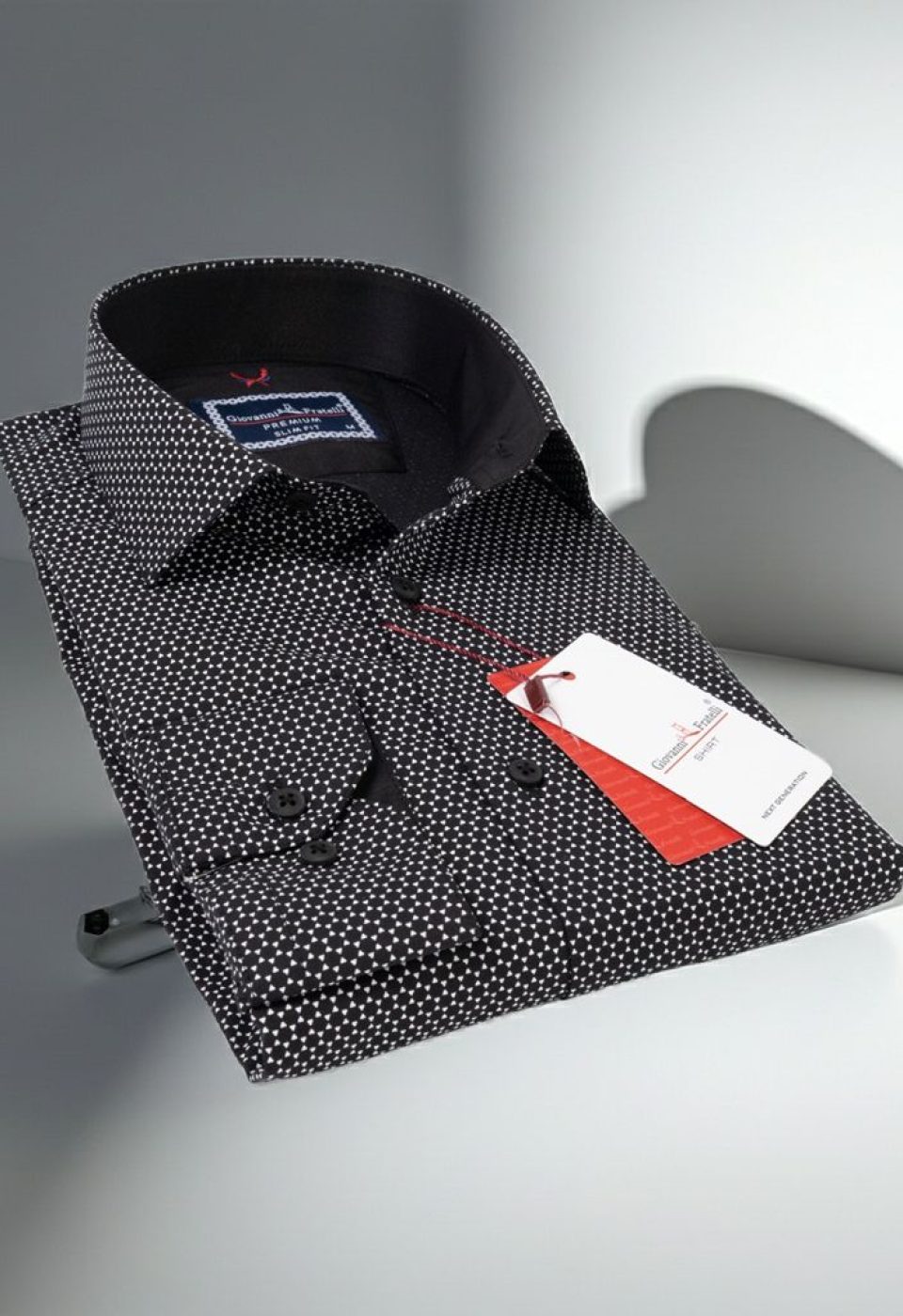 Slim Fit Uzun Kol Desenli Erkek Gömlek 3GMK311684009 - Giovanni Fratelli