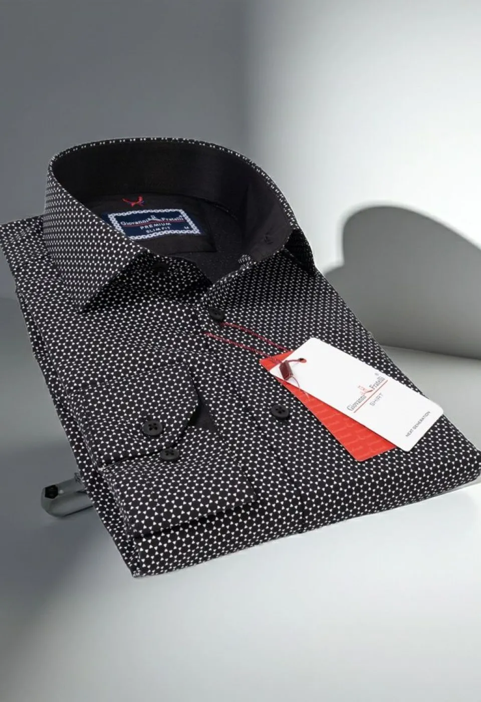 Slim Fit Uzun Kol Desenli Erkek Gömlek 3GMK311684009 - Giovanni Fratelli