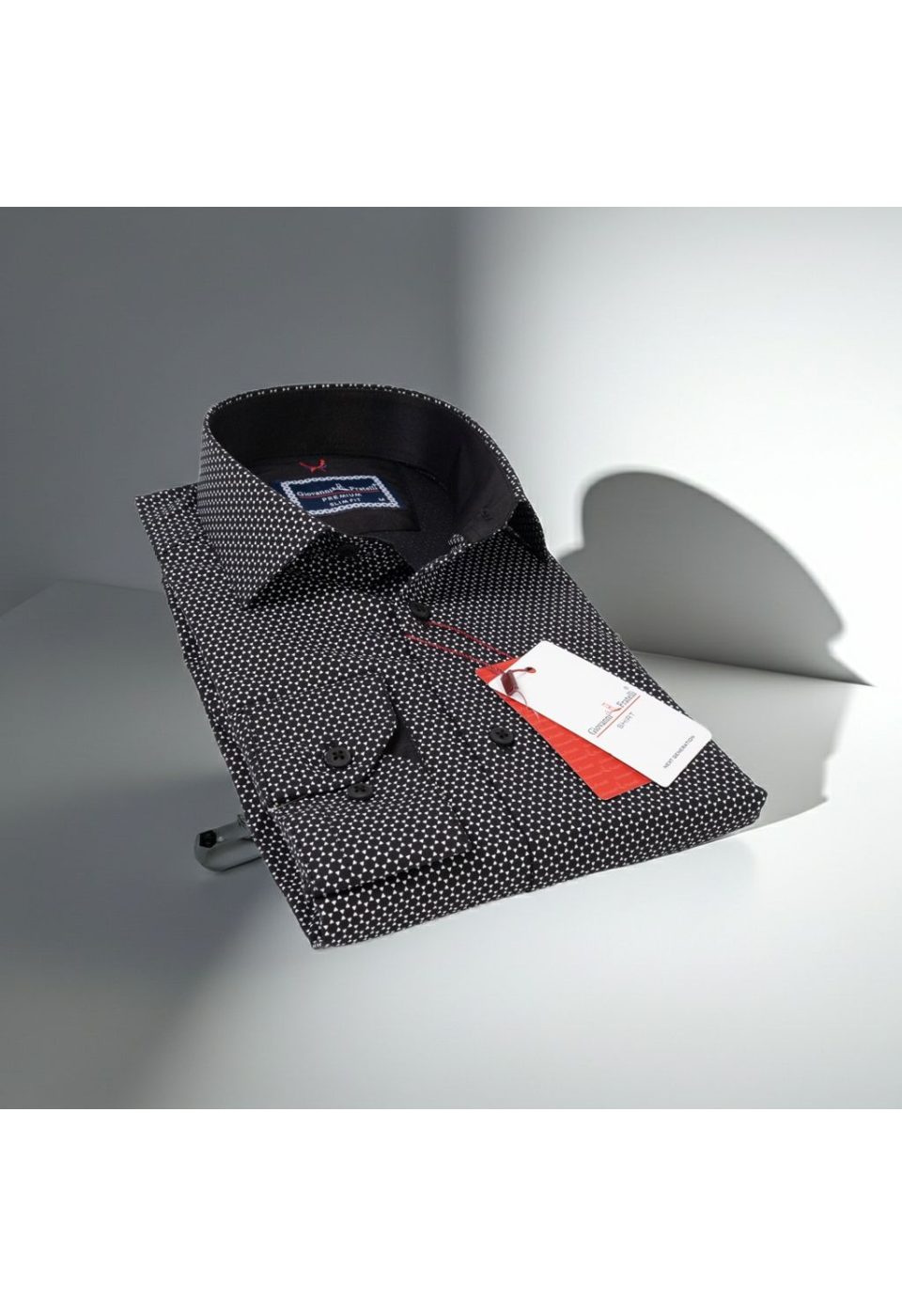 Slim Fit Uzun Kol Desenli Erkek Gömlek 3GMK311684009 - Giovanni Fratelli
