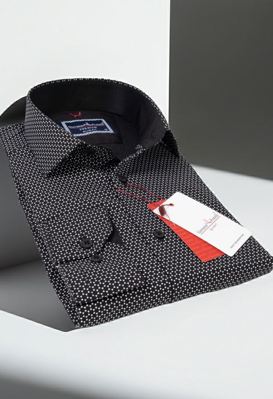Slim Fit Uzun Kol Desenli Erkek Gömlek 3GMK311684009