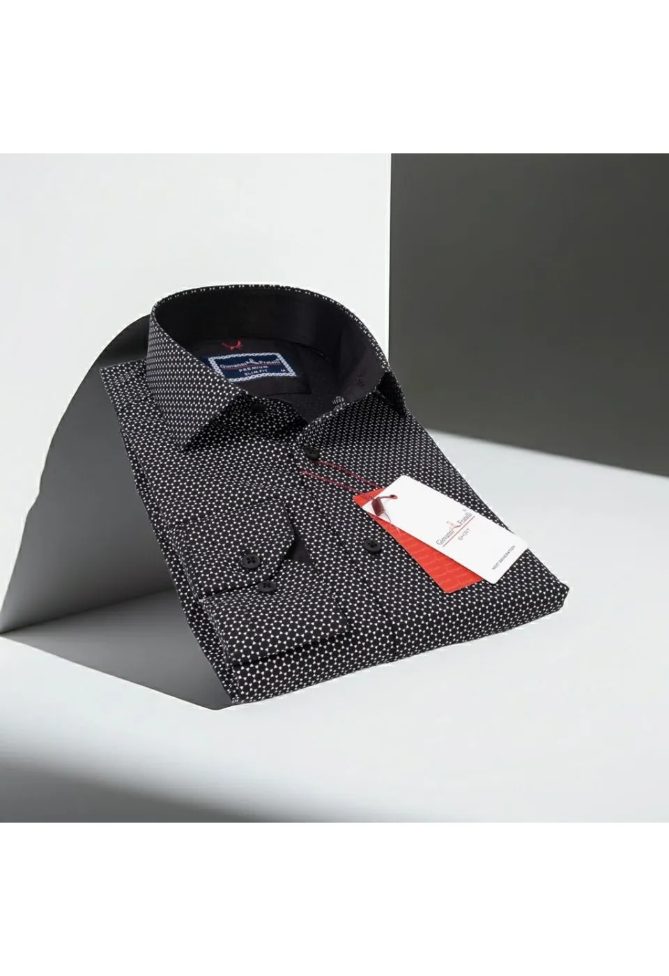 Slim Fit Uzun Kol Desenli Erkek Gömlek 3GMK311684009 - Giovanni Fratelli