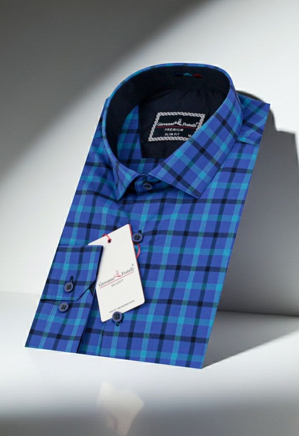 Slim Fit Uzun Kol Desenli Erkek Gömlek 3GMK311803001 - Giovanni Fratelli