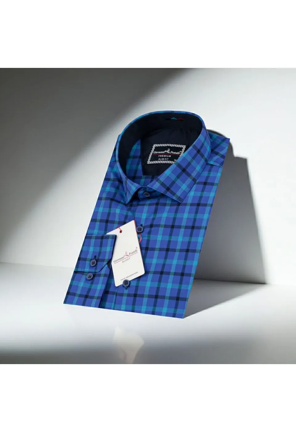 Slim Fit Uzun Kol Desenli Erkek Gömlek 3GMK311803001 - Giovanni Fratelli
