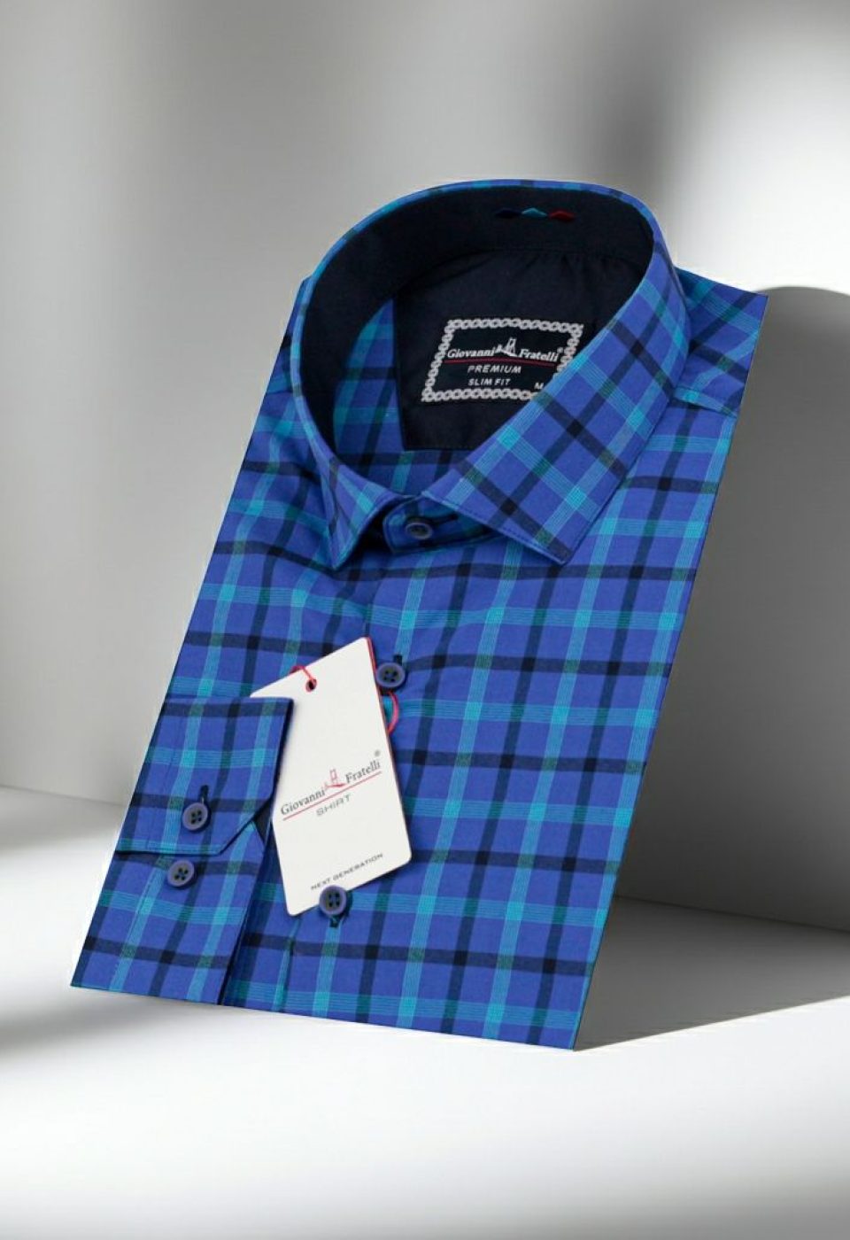 Slim Fit Uzun Kol Desenli Erkek Gömlek 3GMK311803001