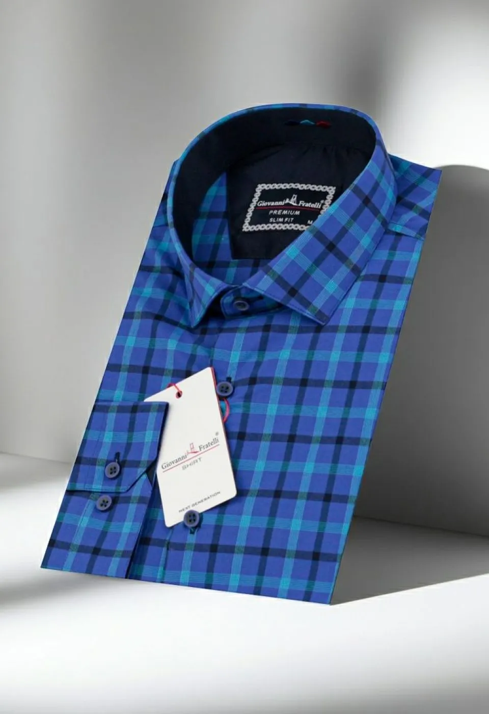 Slim Fit Uzun Kol Desenli Erkek Gömlek 3GMK311803001