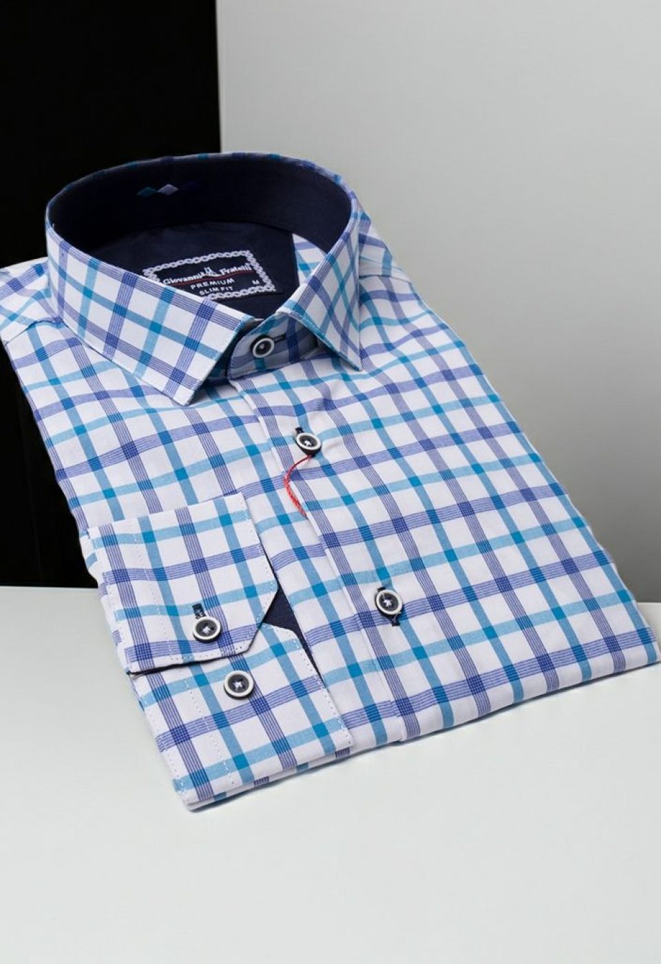 Slim Fit Uzun Kol Desenli Erkek Gömlek 3GMK311803002 - Giovanni Fratelli
