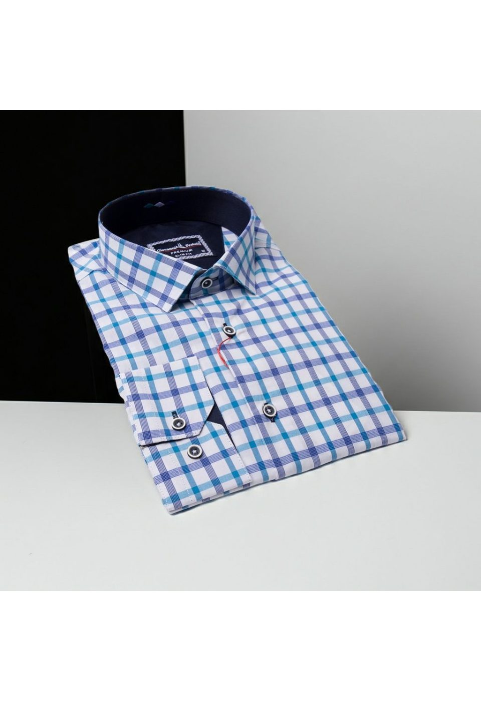 Slim Fit Uzun Kol Desenli Erkek Gömlek 3GMK311803002 - Giovanni Fratelli