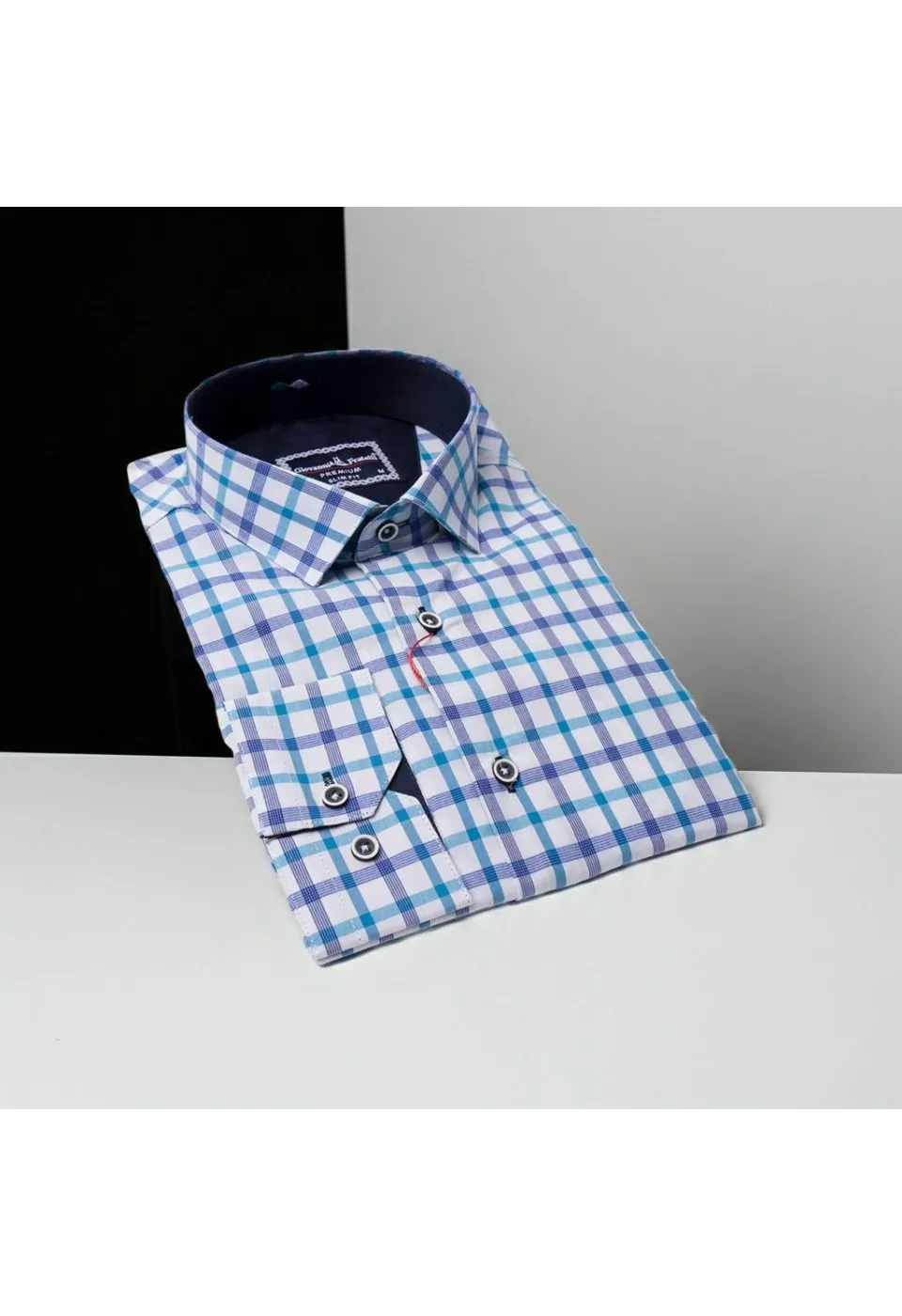 Slim Fit Uzun Kol Desenli Erkek Gömlek 3GMK311803002 - Giovanni Fratelli