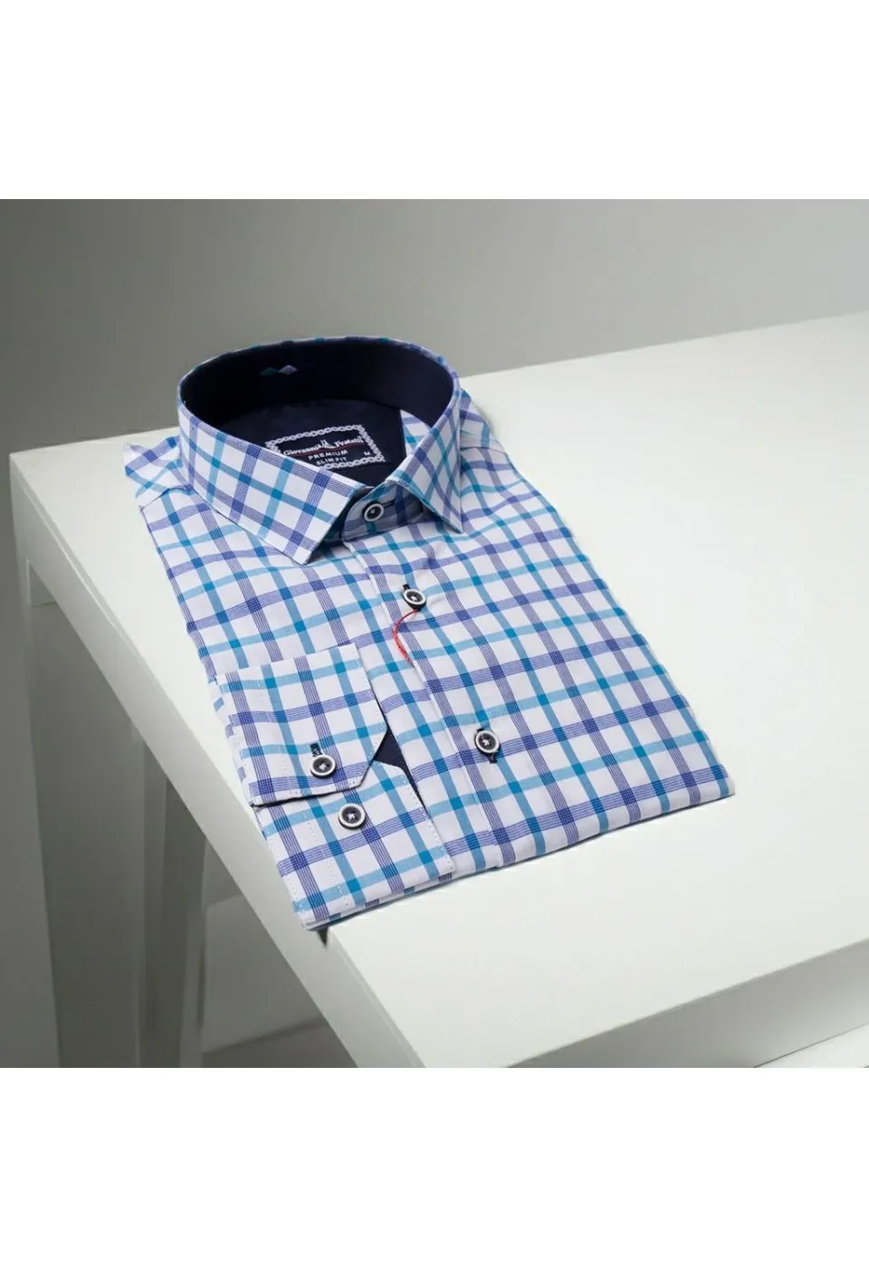 Slim Fit Uzun Kol Desenli Erkek Gömlek 3GMK311803002 - Giovanni Fratelli