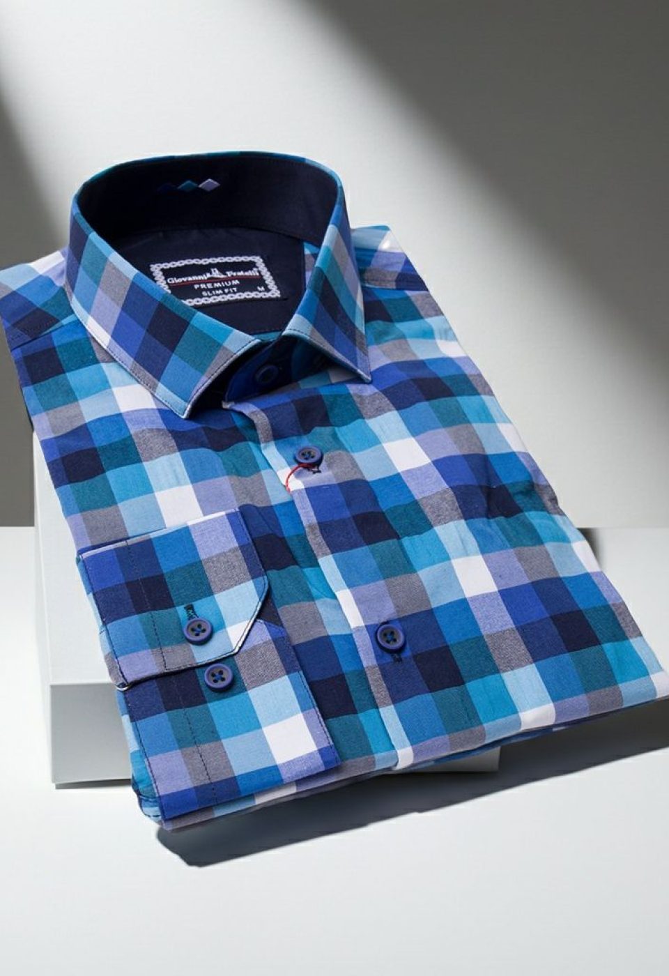 Slim Fit Uzun Kol Desenli Erkek Gömlek 3GMK311803003