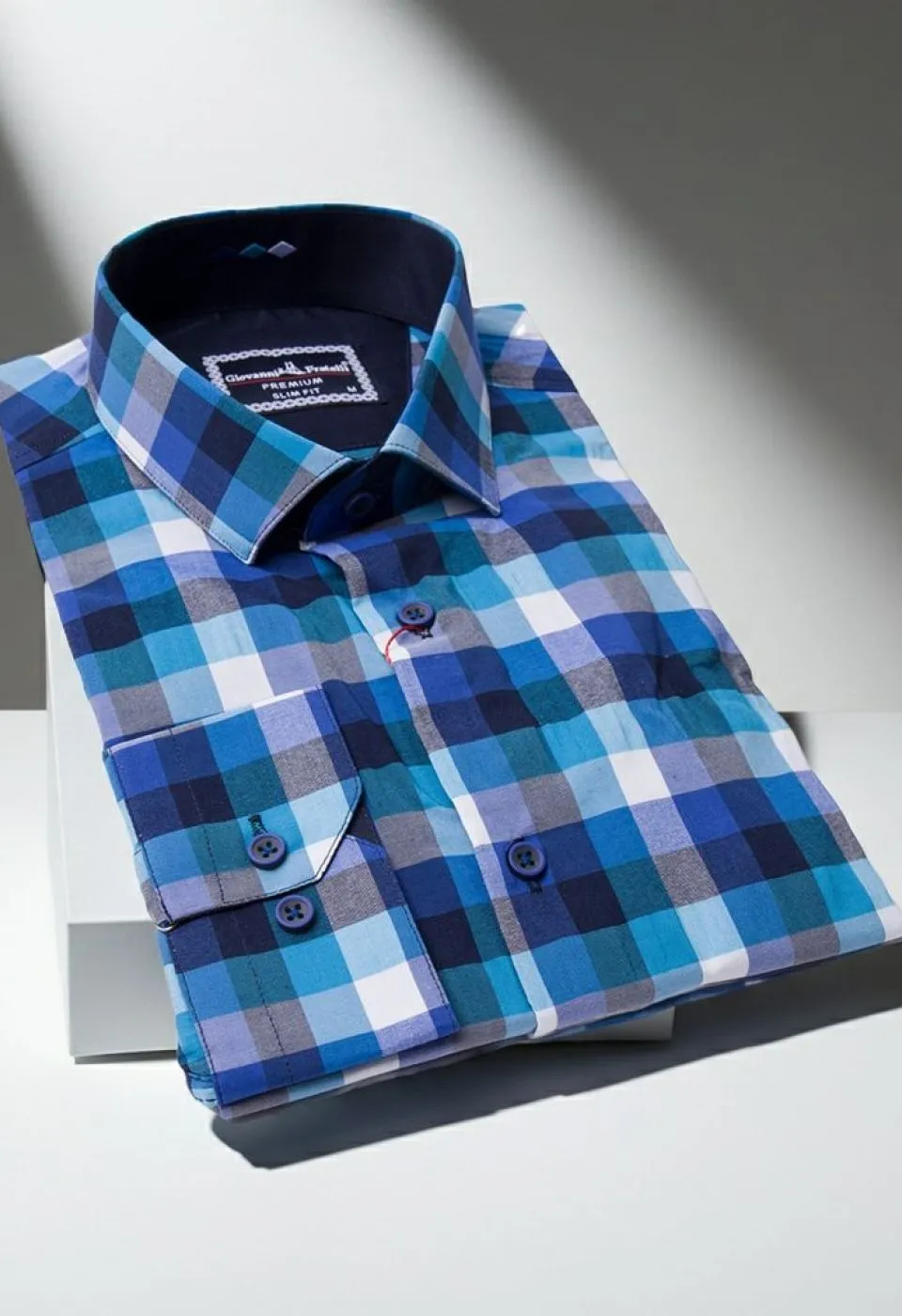 Slim Fit Uzun Kol Desenli Erkek Gömlek 3GMK311803003