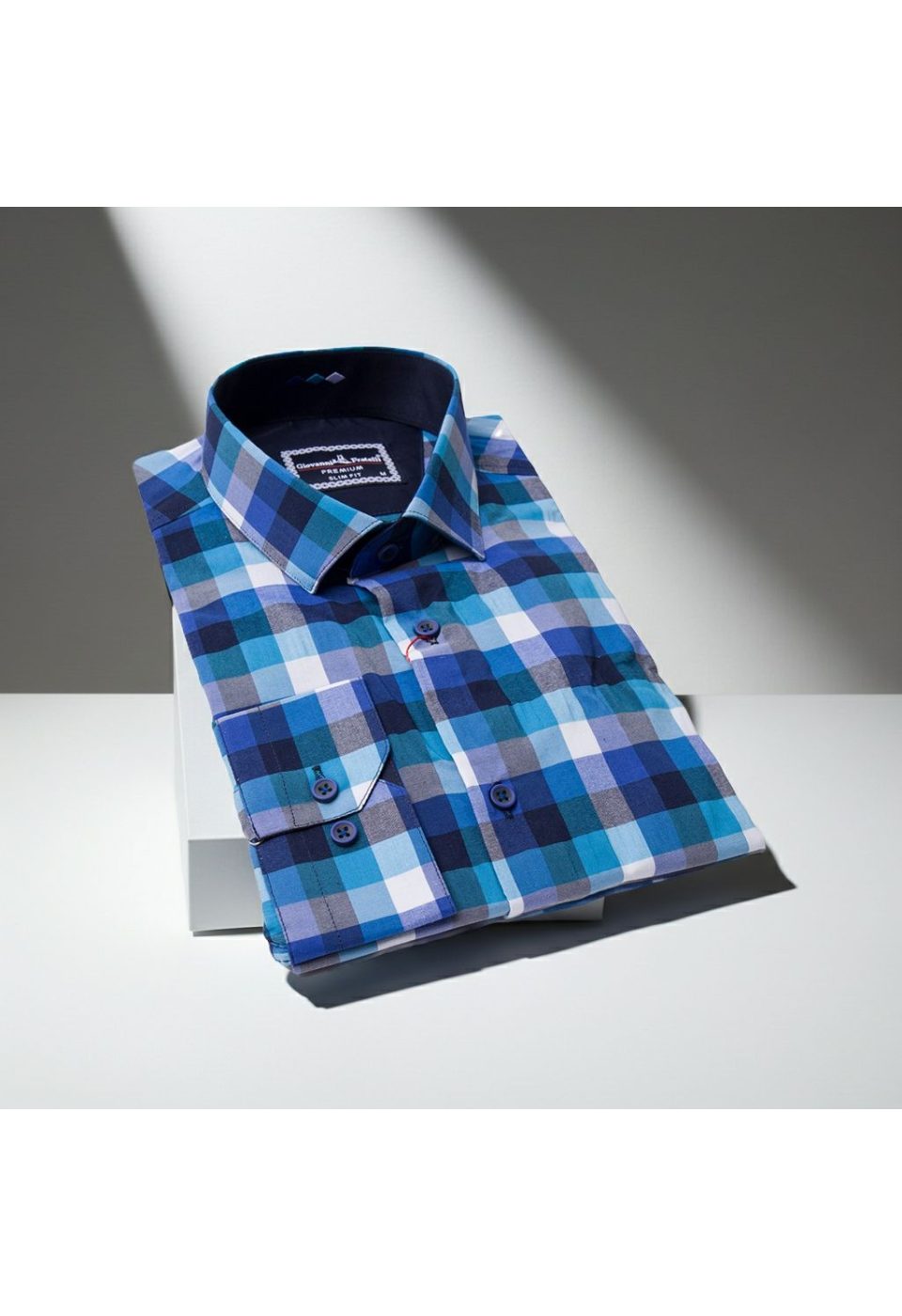 Slim Fit Uzun Kol Desenli Erkek Gömlek 3GMK311803003 - Giovanni Fratelli