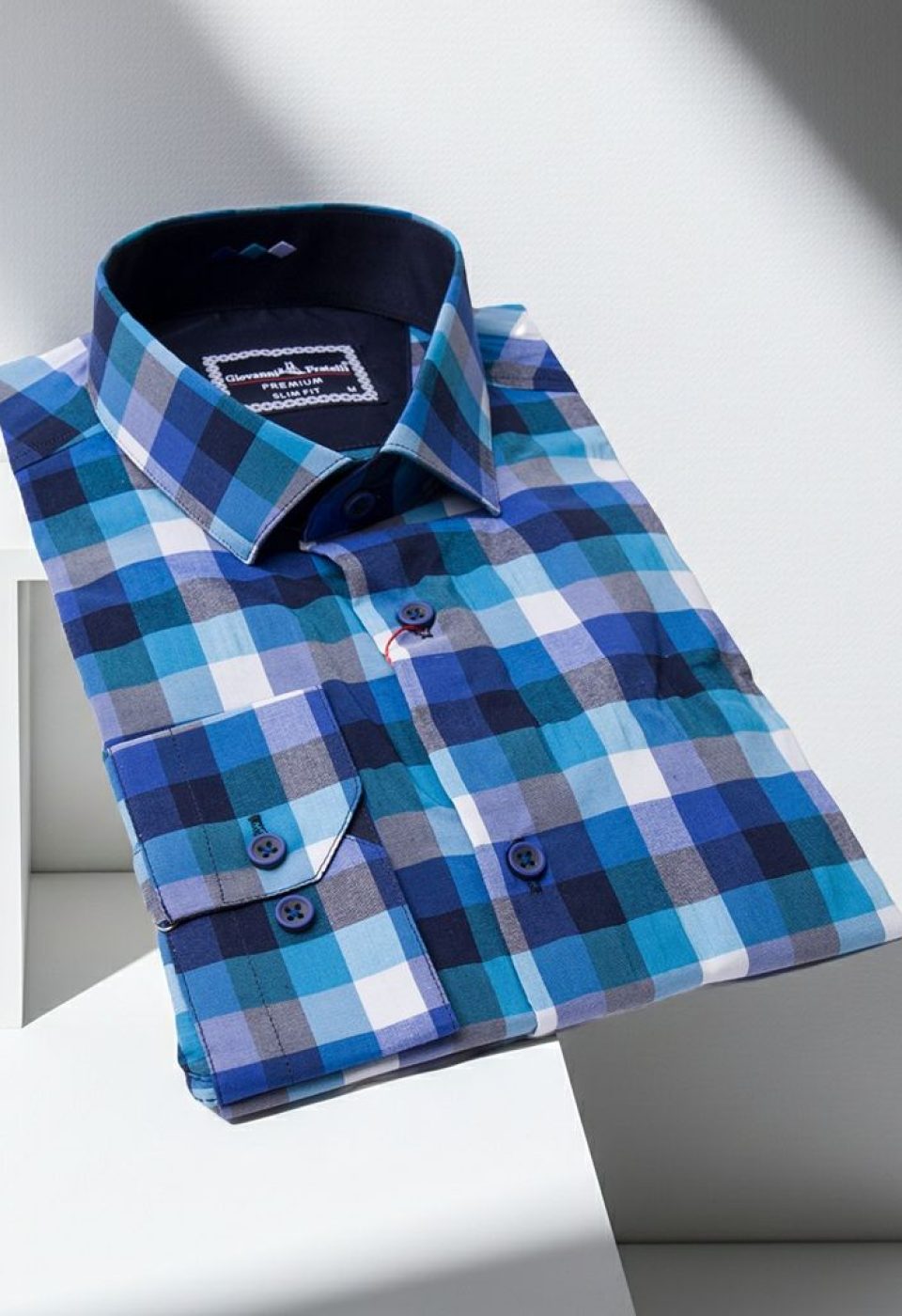 Slim Fit Uzun Kol Desenli Erkek Gömlek 3GMK311803003 - Giovanni Fratelli