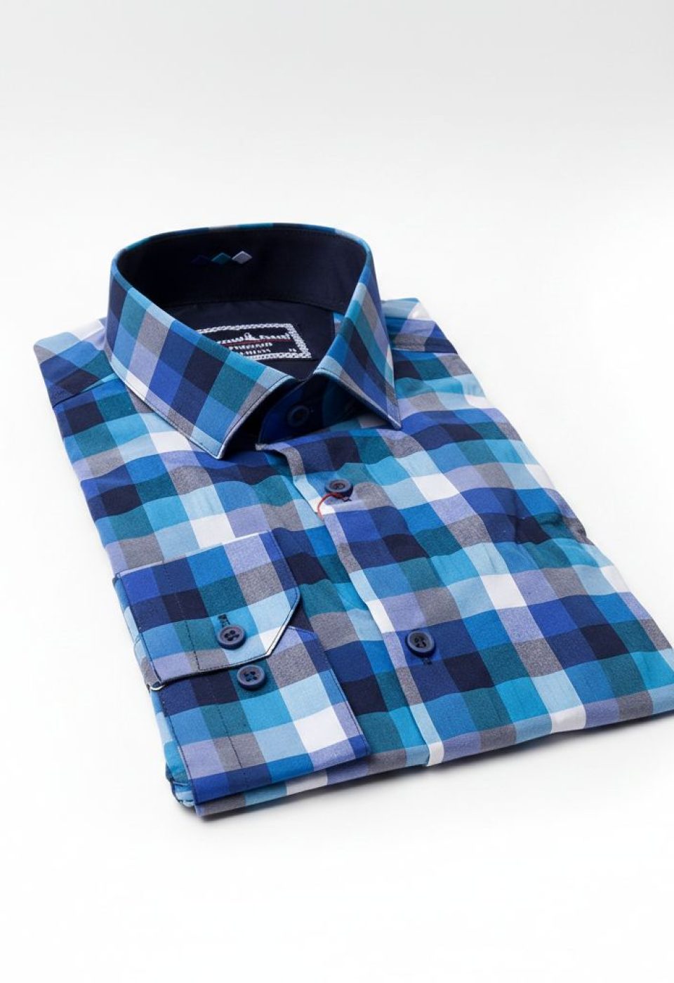Slim Fit Uzun Kol Desenli Erkek Gömlek 3GMK311803003