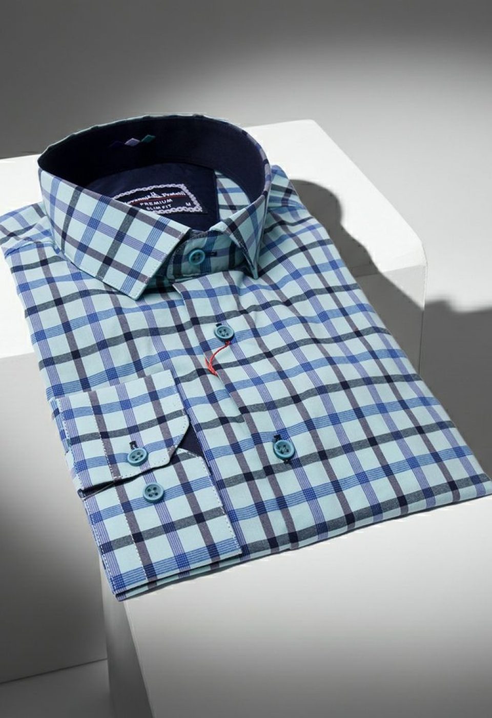 Slim Fit Uzun Kol Desenli Erkek Gömlek 3GMK311803004