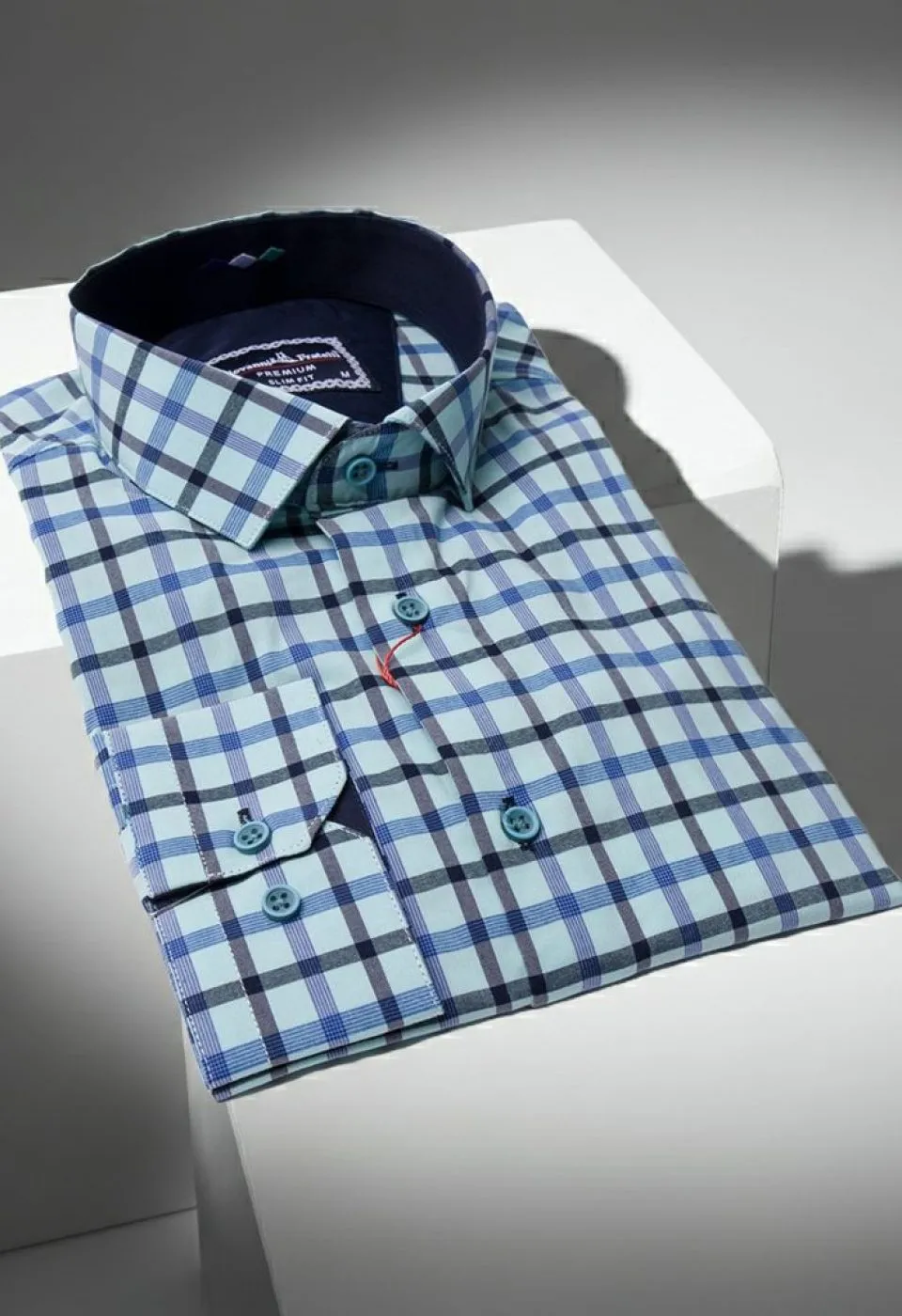 Slim Fit Uzun Kol Desenli Erkek Gömlek 3GMK311803004