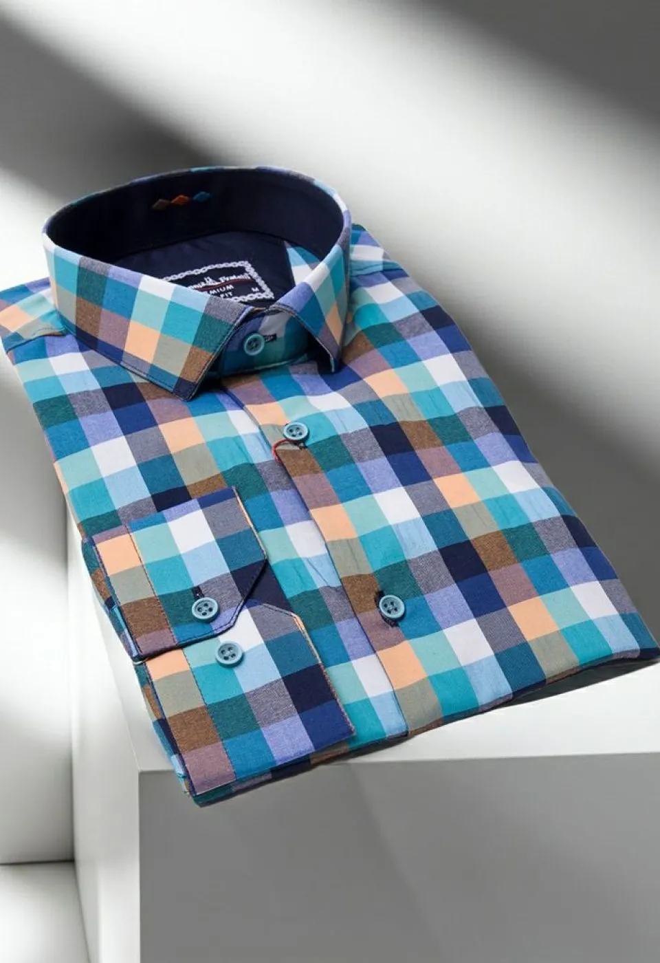 Slim Fit Uzun Kol Desenli Erkek Gömlek 3GMK311803005