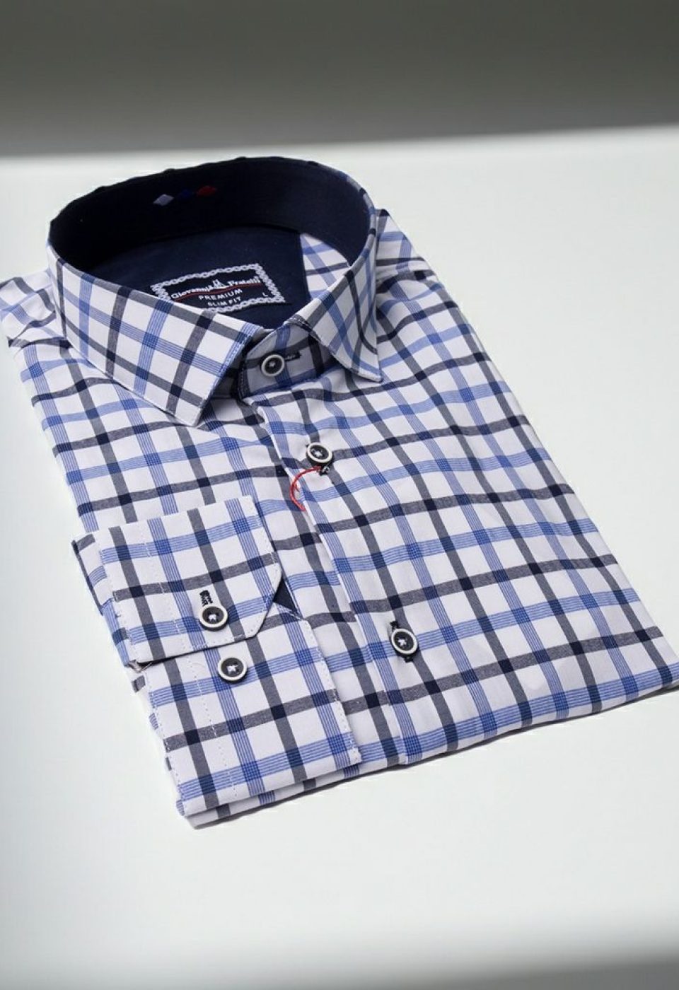 Slim Fit Uzun Kol Desenli Erkek Gömlek 3GMK311803006