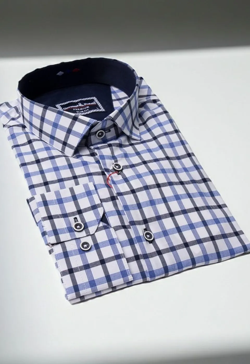 Slim Fit Uzun Kol Desenli Erkek Gömlek 3GMK311803006