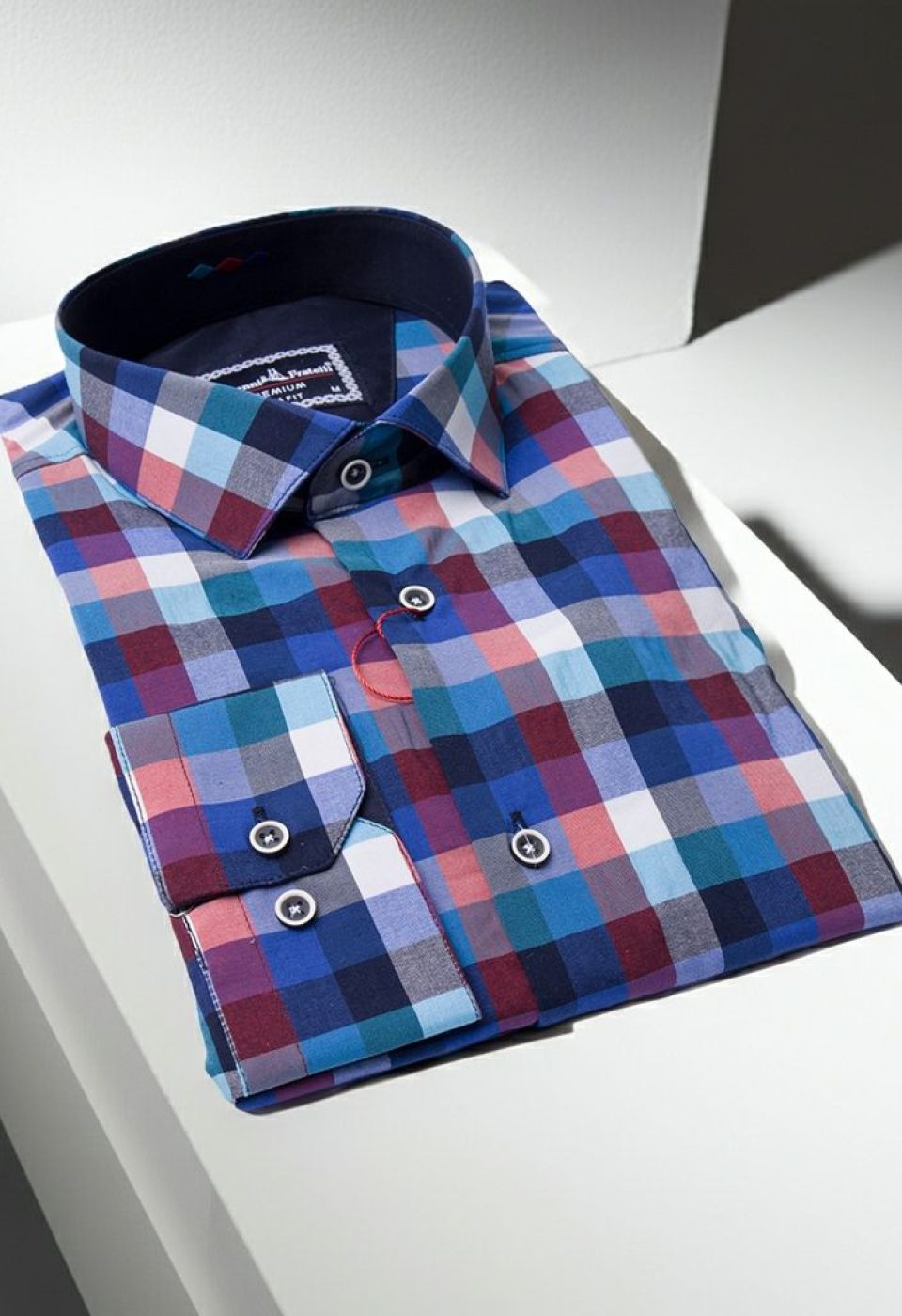 Slim Fit Uzun Kol Desenli Erkek Gömlek 3GMK311803007