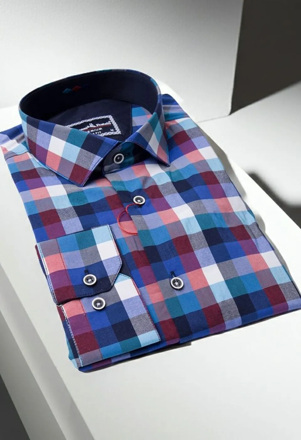 Slim Fit Uzun Kol Desenli Erkek Gömlek 3GMK311803007