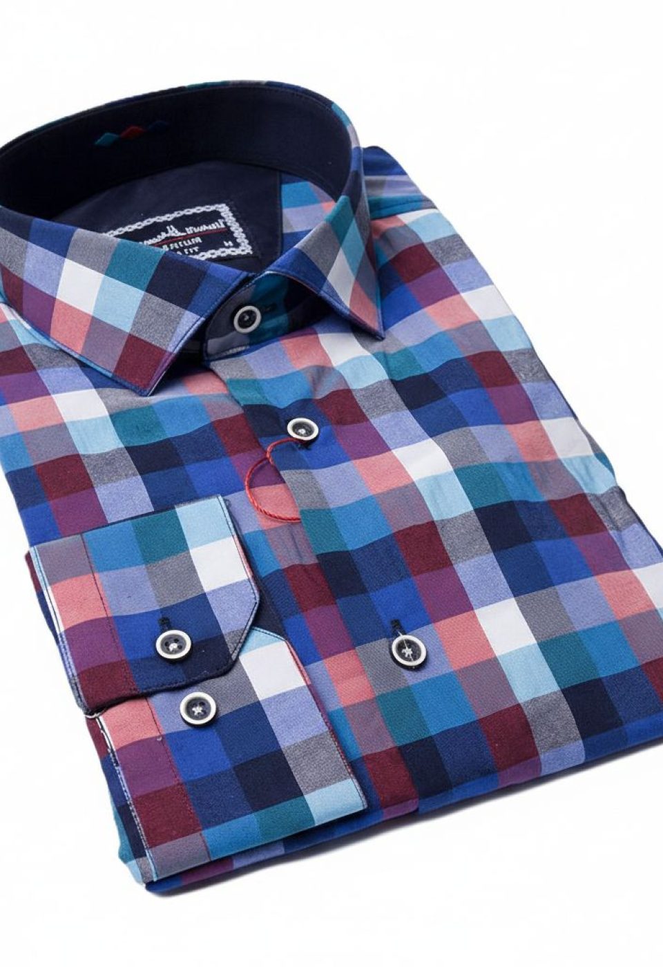 Slim Fit Uzun Kol Desenli Erkek Gömlek 3GMK311803007