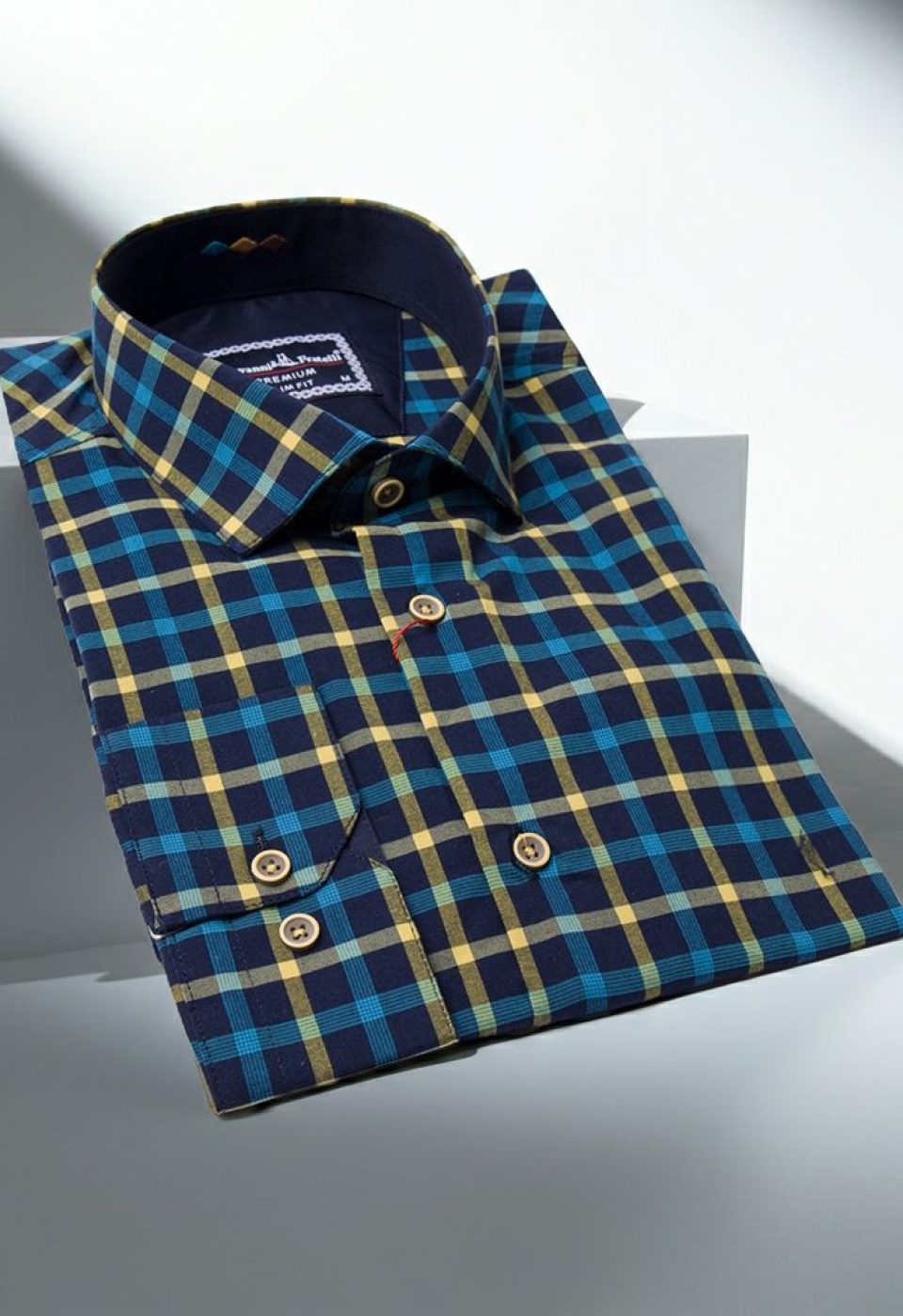 Slim Fit Uzun Kol Desenli Erkek Gömlek 3GMK311803011