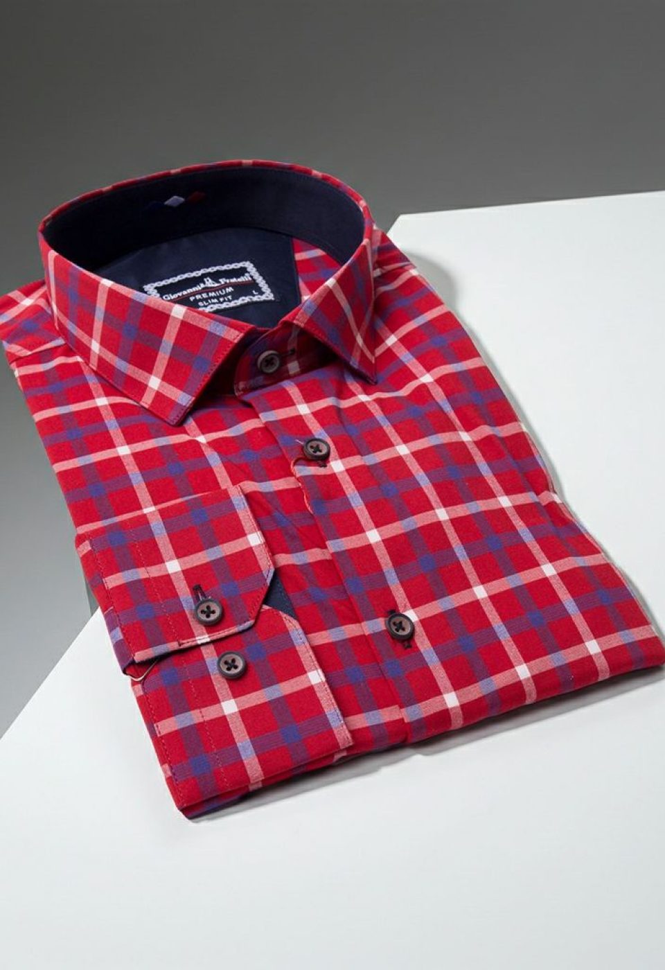 Slim Fit Uzun Kol Desenli Erkek Gömlek 3GMK311803012