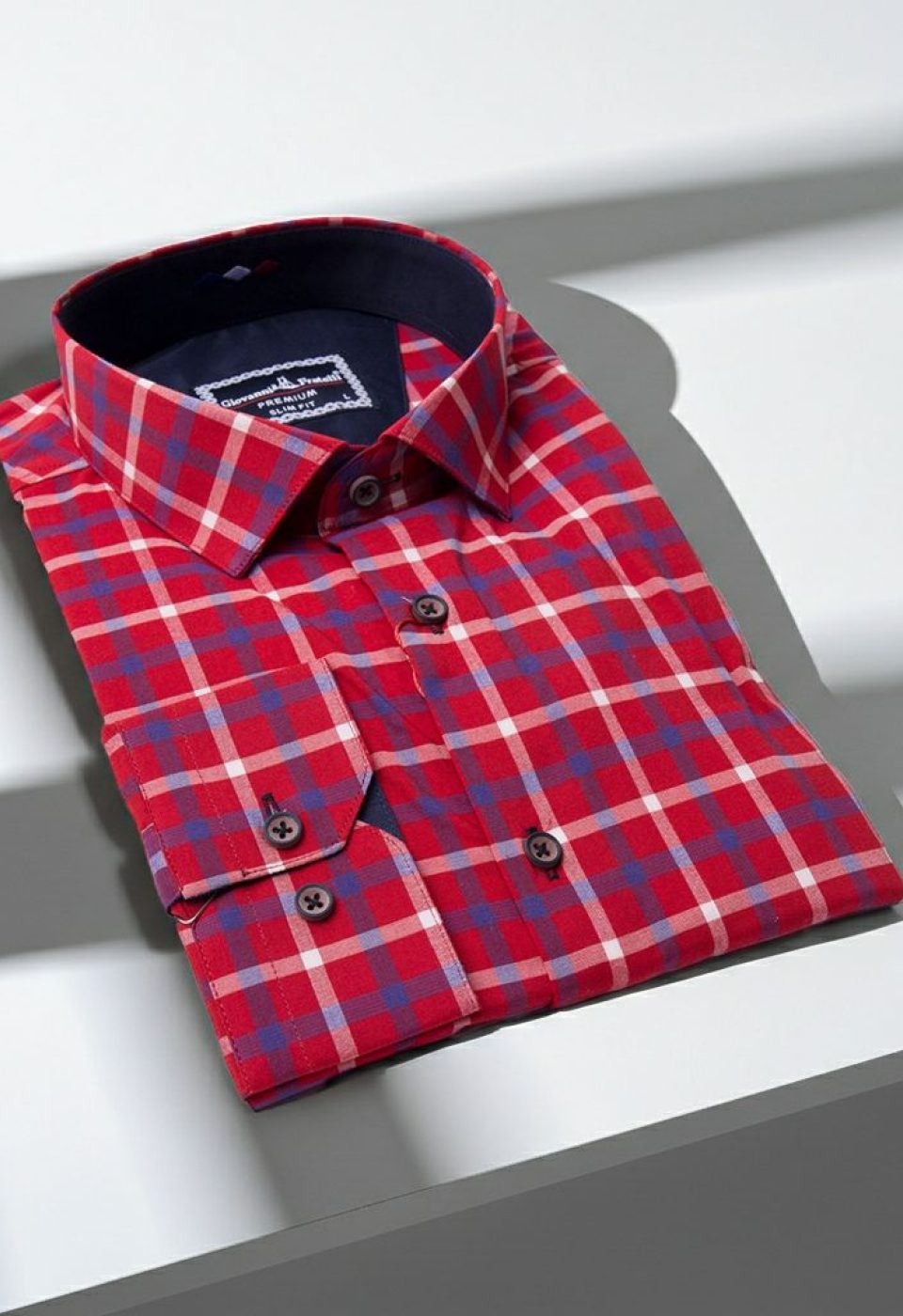 Slim Fit Uzun Kol Desenli Erkek Gömlek 3GMK311803012 - Giovanni Fratelli
