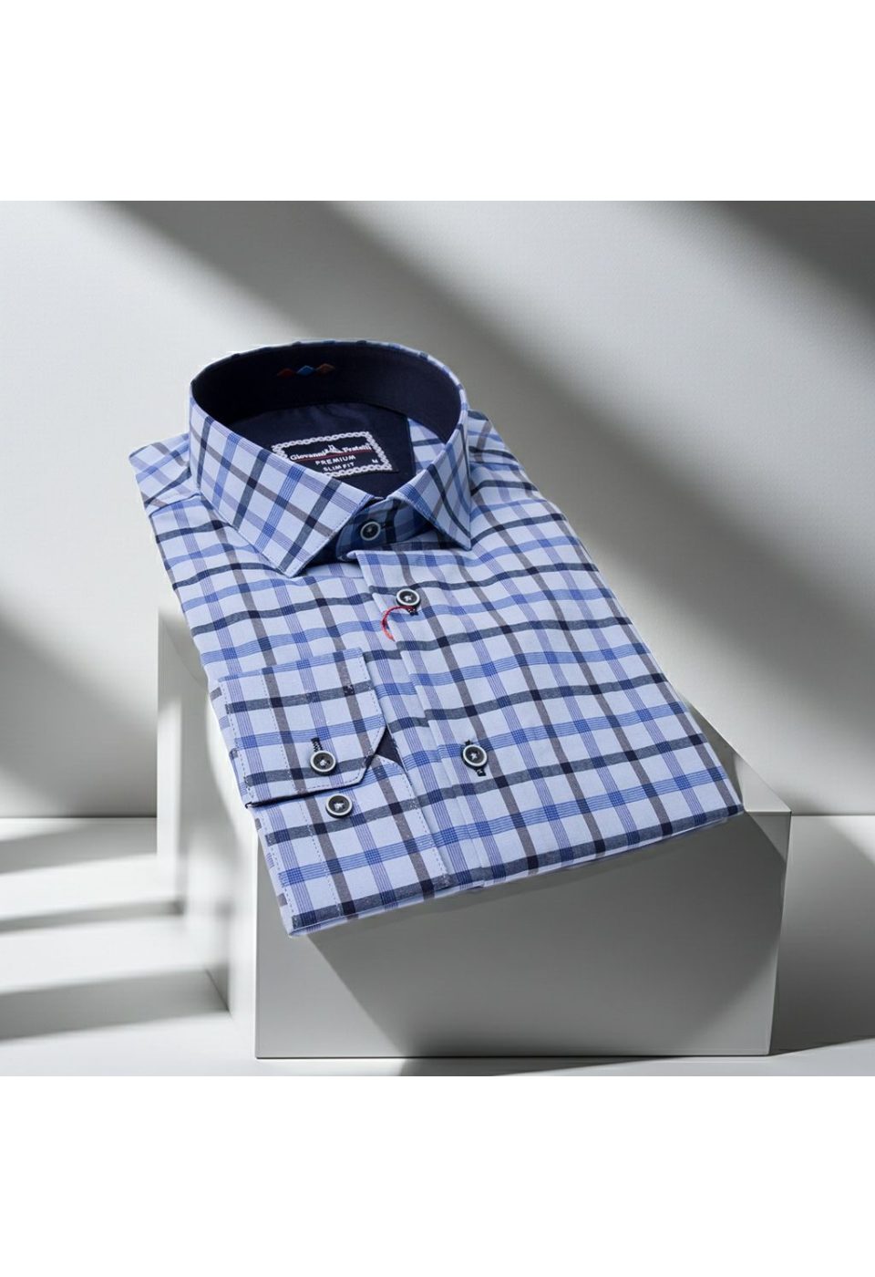 Slim Fit Uzun Kol Desenli Erkek Gömlek 3GMK311803013 - Giovanni Fratelli