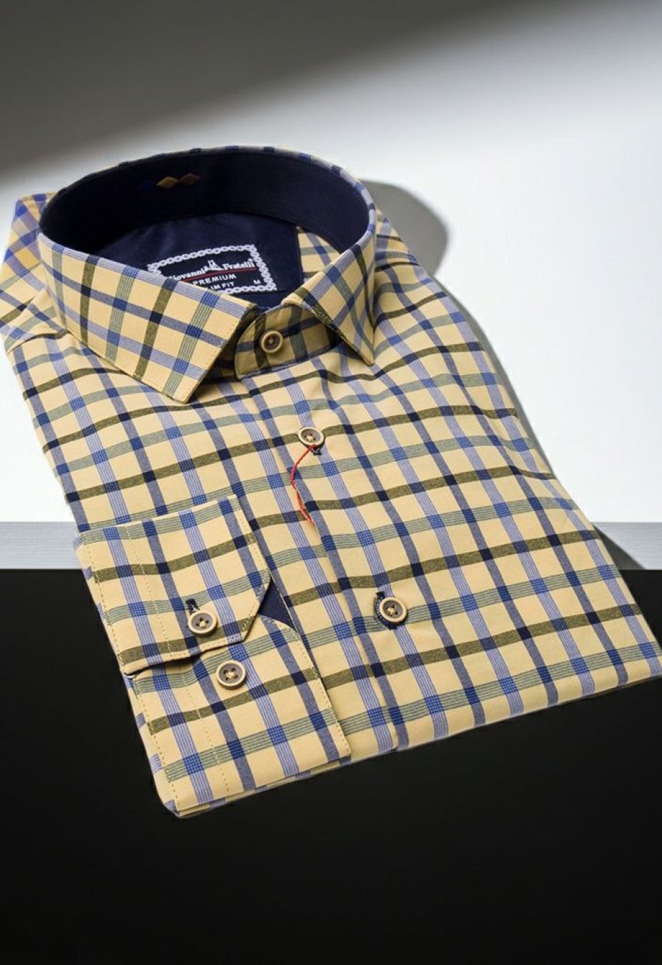 Slim Fit Uzun Kol Desenli Erkek Gömlek 3GMK311803014 - Giovanni Fratelli
