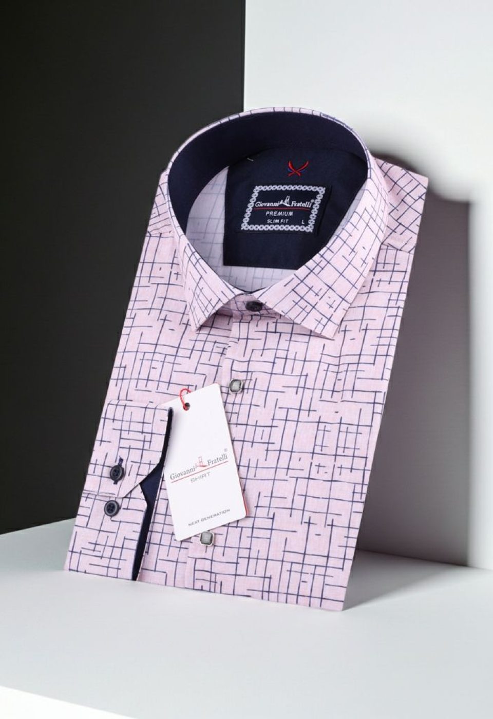 Slim Fit Uzun Kol Desenli Erkek Gömlek 3GMK312100002