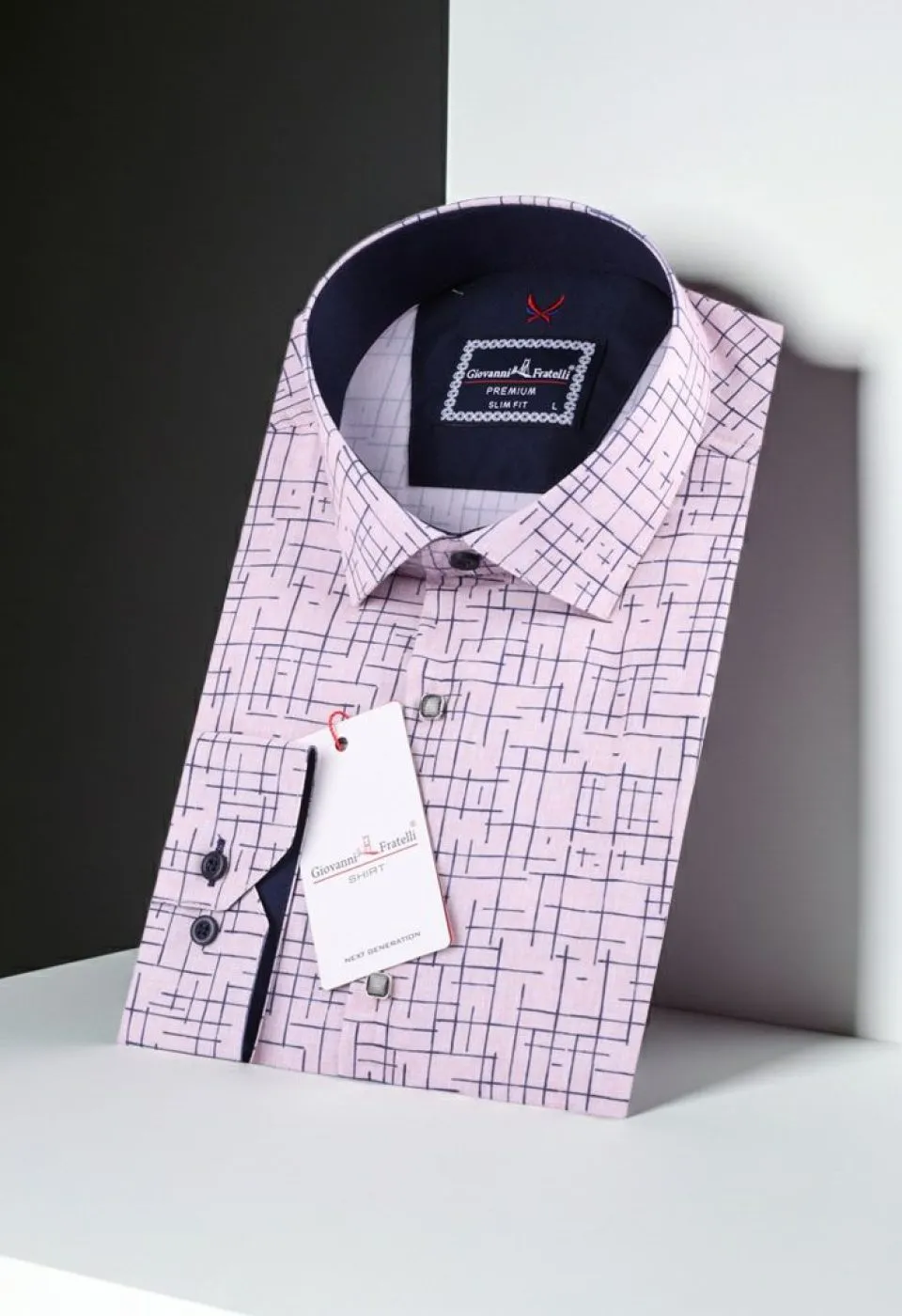 Slim Fit Uzun Kol Desenli Erkek Gömlek 3GMK312100002