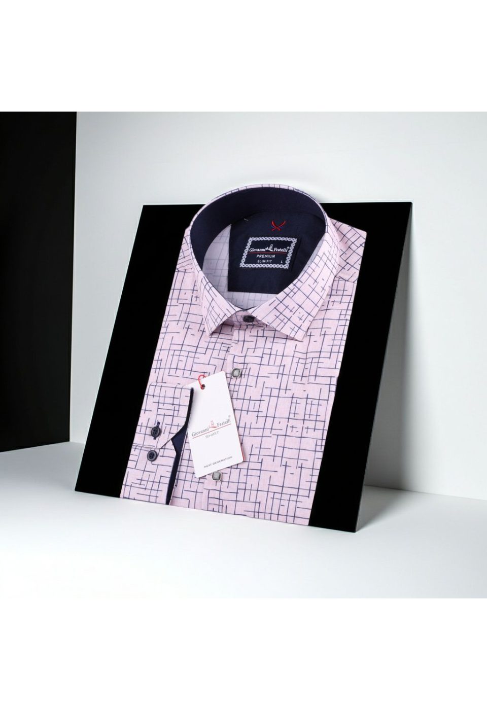 2100 CR 002 Slim Fit Uzun Kol Desenli Erkek Gömlek 3GMK312100002 - Giovanni Fratelli