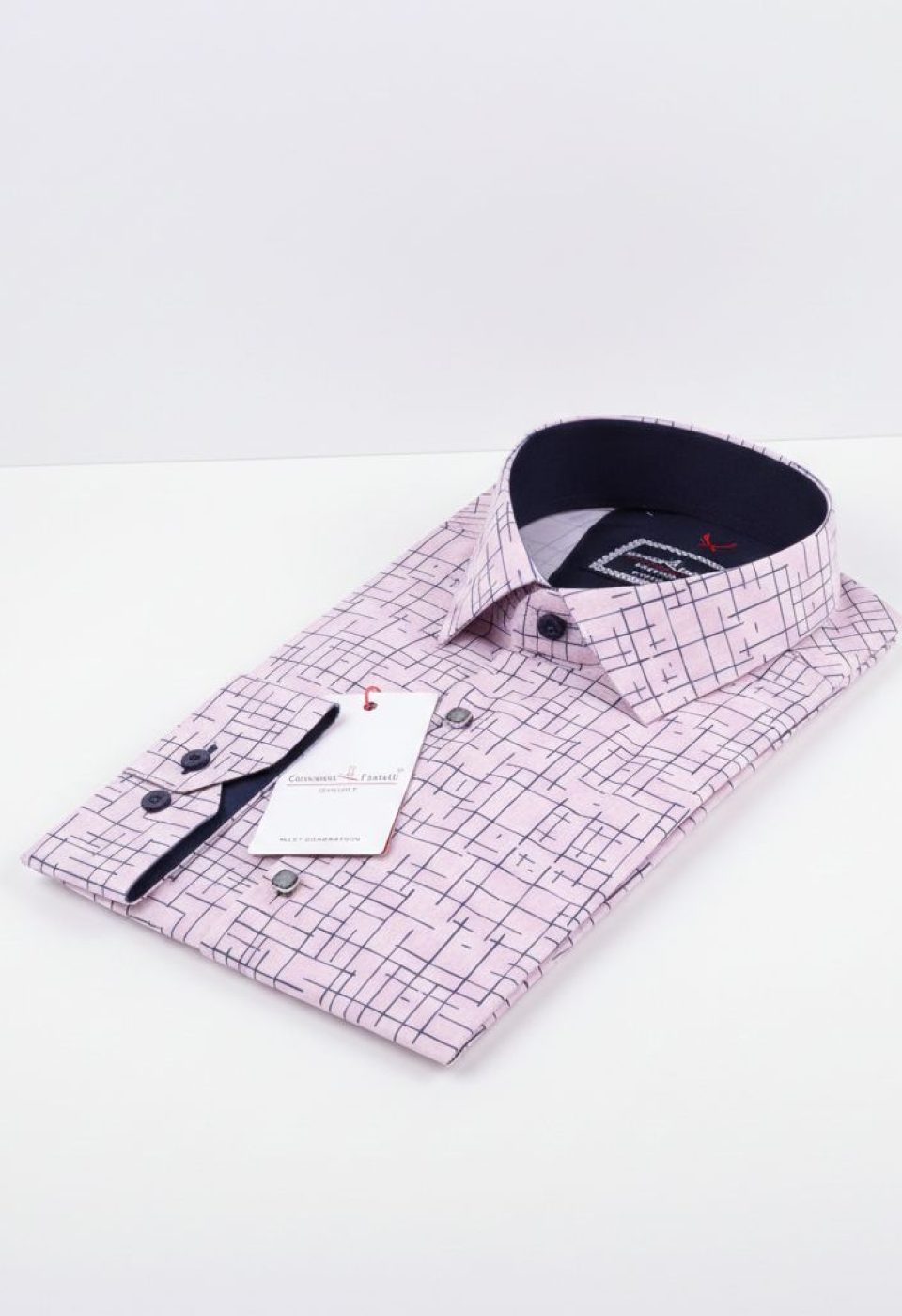 2100 CR 002 Slim Fit Uzun Kol Desenli Erkek Gömlek 3GMK312100002 - Giovanni Fratelli