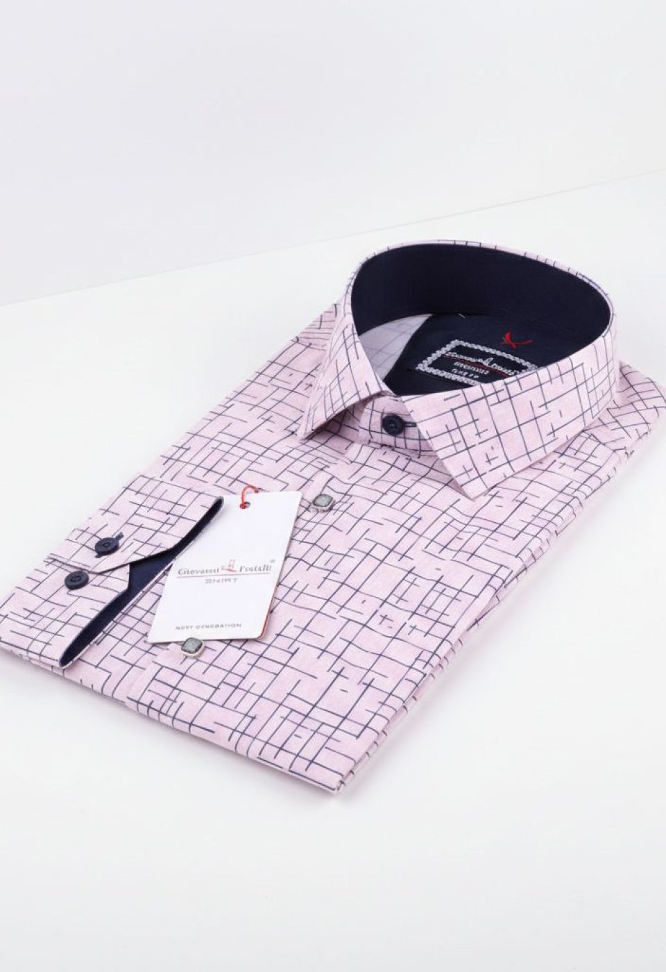 Slim Fit Uzun Kol Desenli Erkek Gömlek 3GMK312100002
