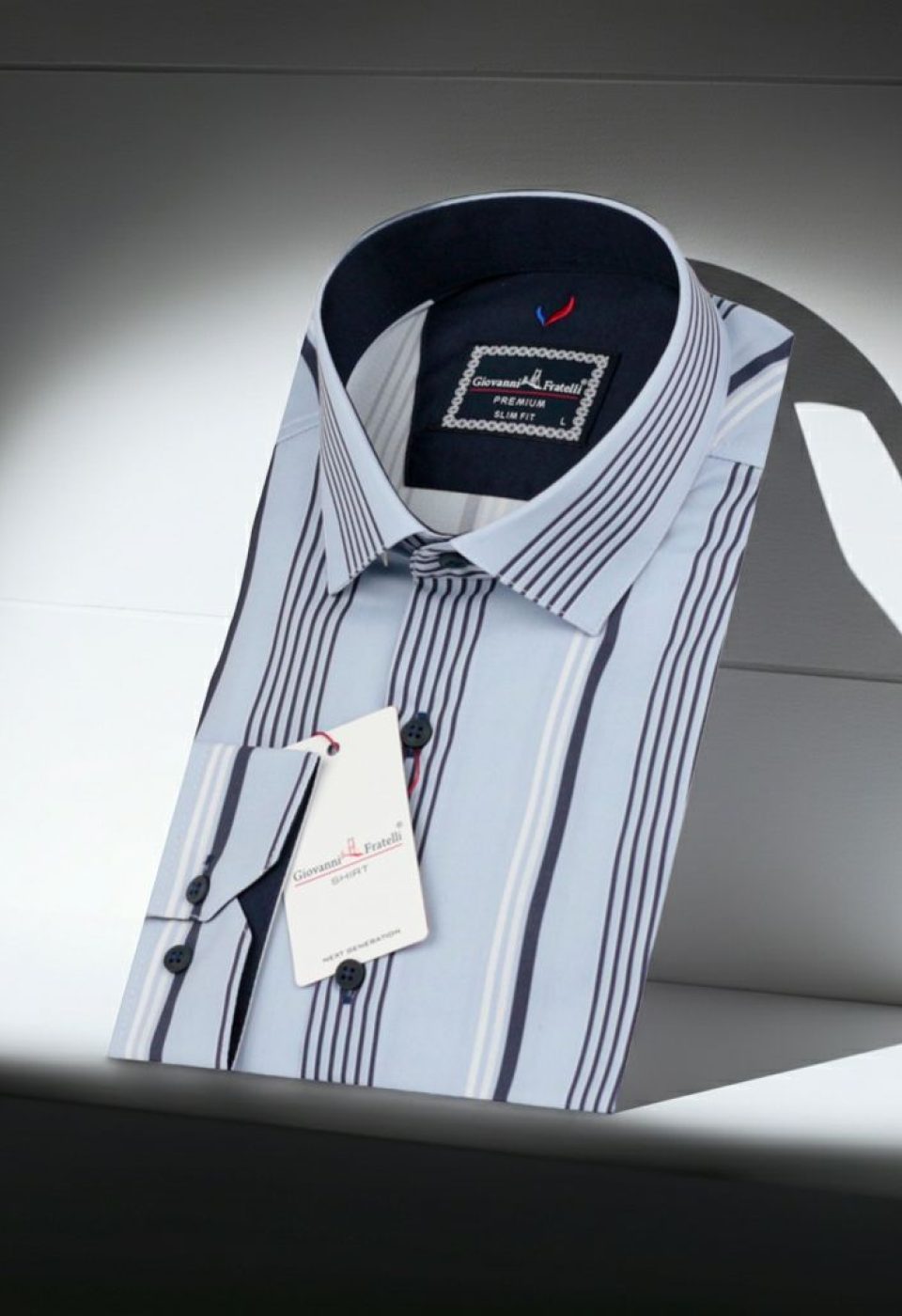 Slim Fit Uzun Kol Desenli Erkek Gömlek 3GMK312101006