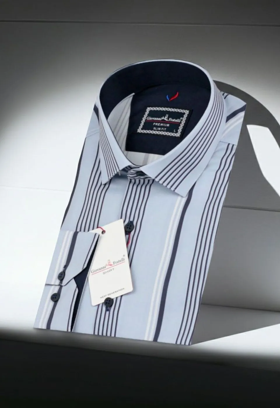 Slim Fit Uzun Kol Desenli Erkek Gömlek 3GMK312101006