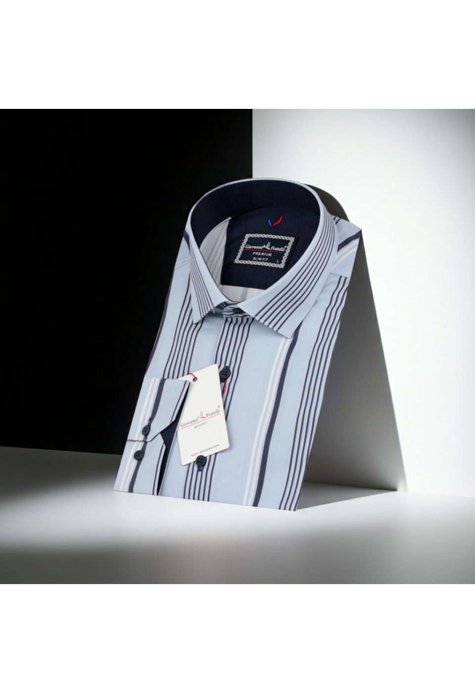 Slim Fit Uzun Kol Desenli Erkek Gömlek 3GMK312101006 - Giovanni Fratelli