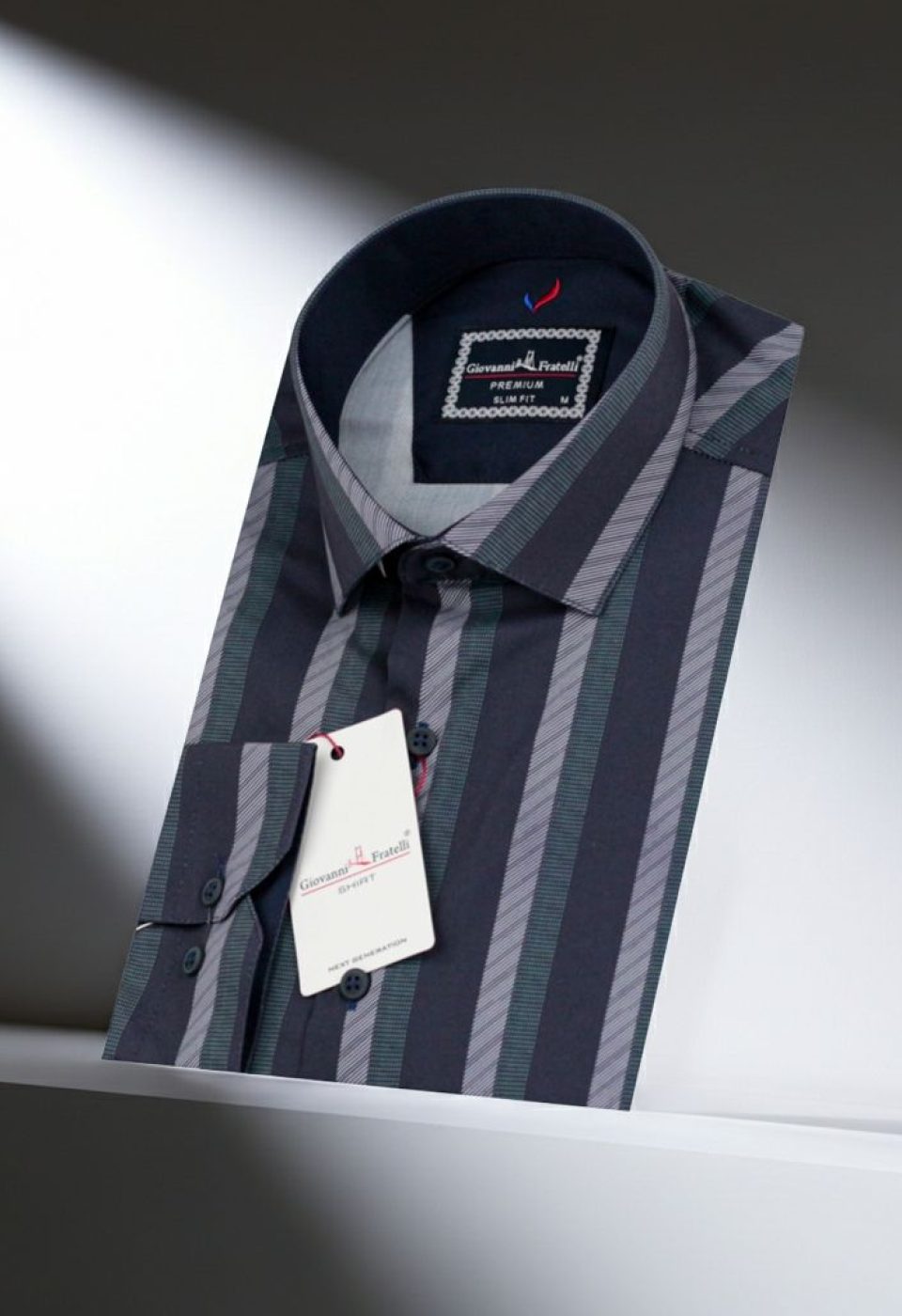Slim Fit Uzun Kol Desenli Erkek Gömlek 3GMK312101008 - Giovanni Fratelli