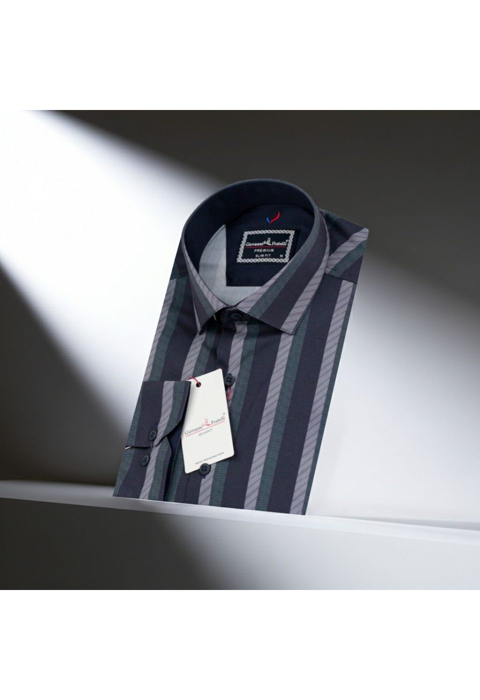 Slim Fit Uzun Kol Desenli Erkek Gömlek 3GMK312101008 - Giovanni Fratelli
