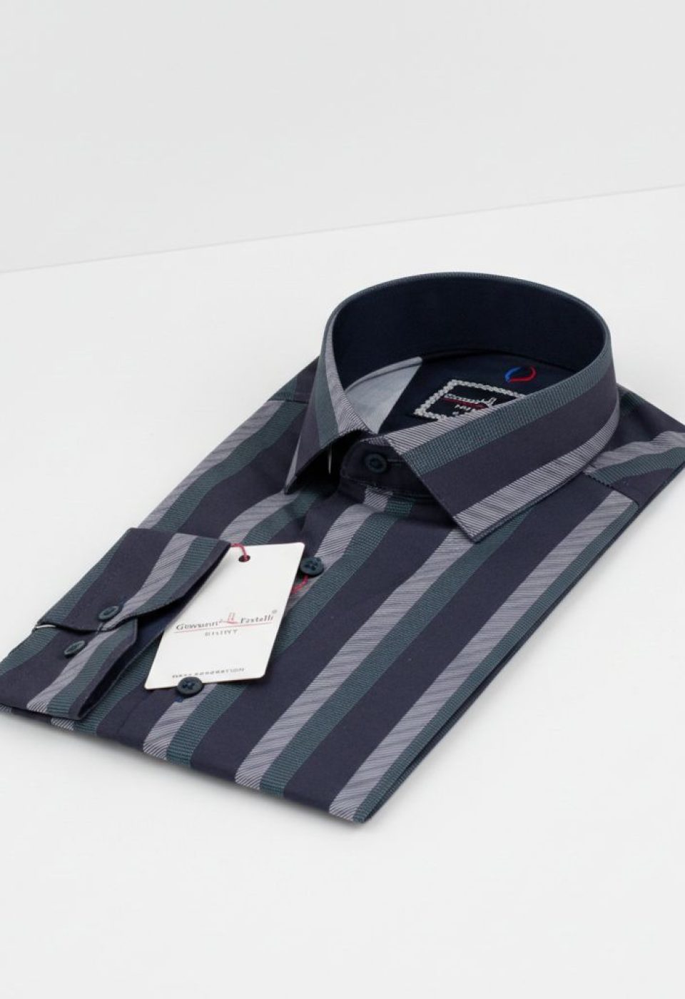 Slim Fit Uzun Kol Desenli Erkek Gömlek 3GMK312101008