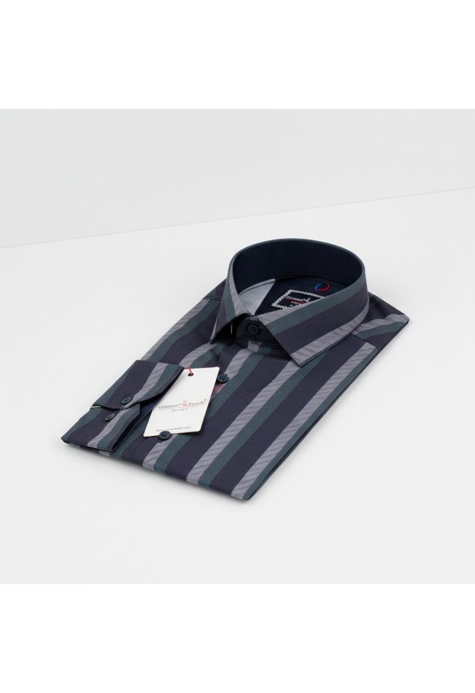 Slim Fit Uzun Kol Desenli Erkek Gömlek 3GMK312101008 - Giovanni Fratelli