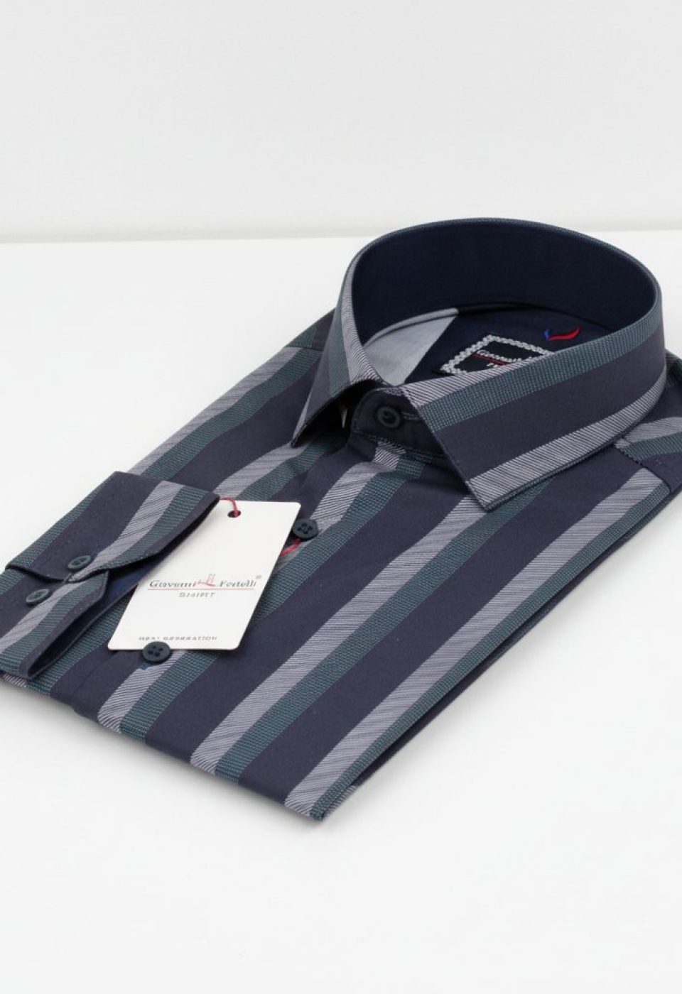 Slim Fit Uzun Kol Desenli Erkek Gömlek 3GMK312101008 - Giovanni Fratelli