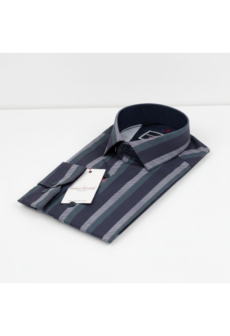 Slim Fit Uzun Kol Desenli Erkek Gömlek 3GMK312101008 - Giovanni Fratelli
