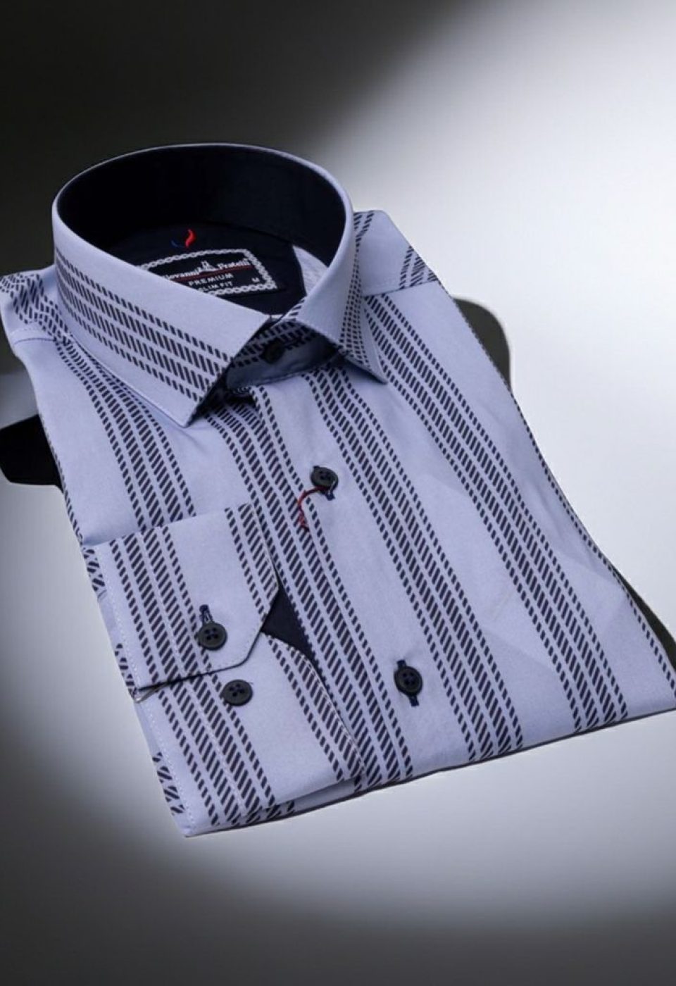 Slim Fit Uzun Kol Desenli Erkek Gömlek 3GMK312101009