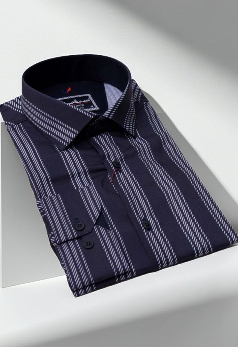 Slim Fit Uzun Kol Desenli Erkek Gömlek 3GMK312101010
